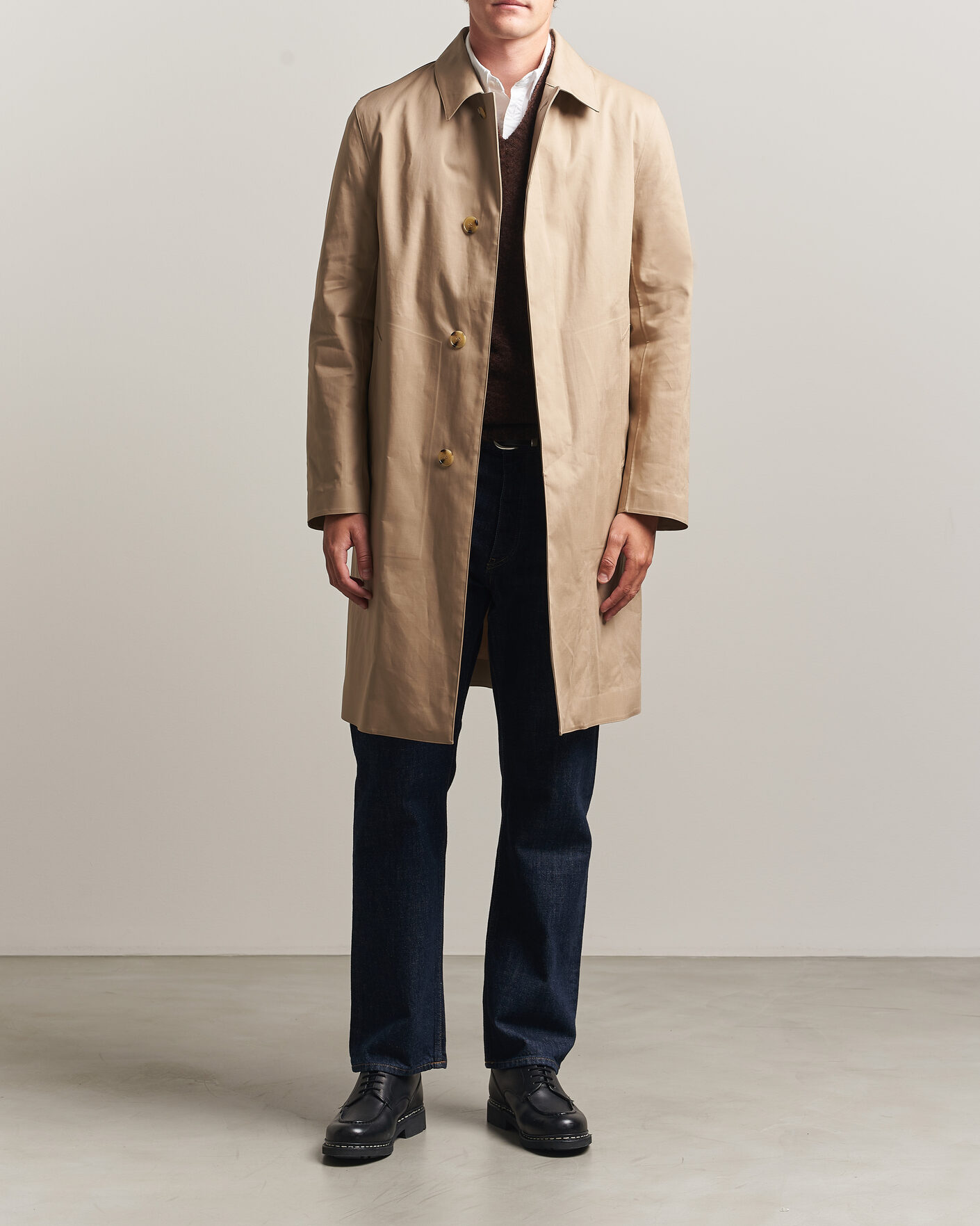 Heren | Jassen | Mackintosh | Dunkeld Car Coat Fawn
