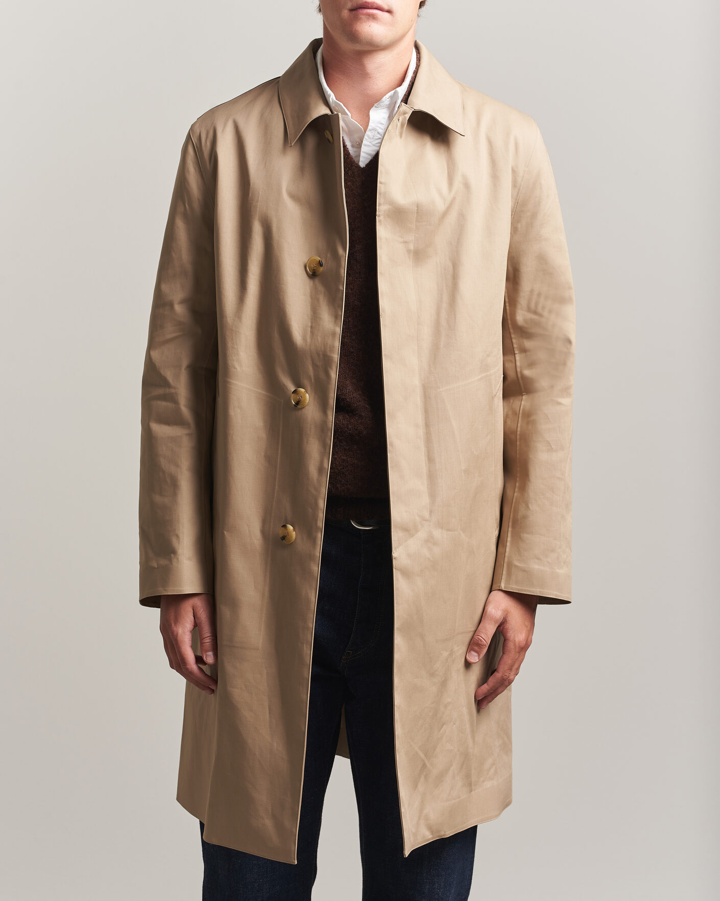 Heren | Jassen | Mackintosh | Dunkeld Car Coat Fawn