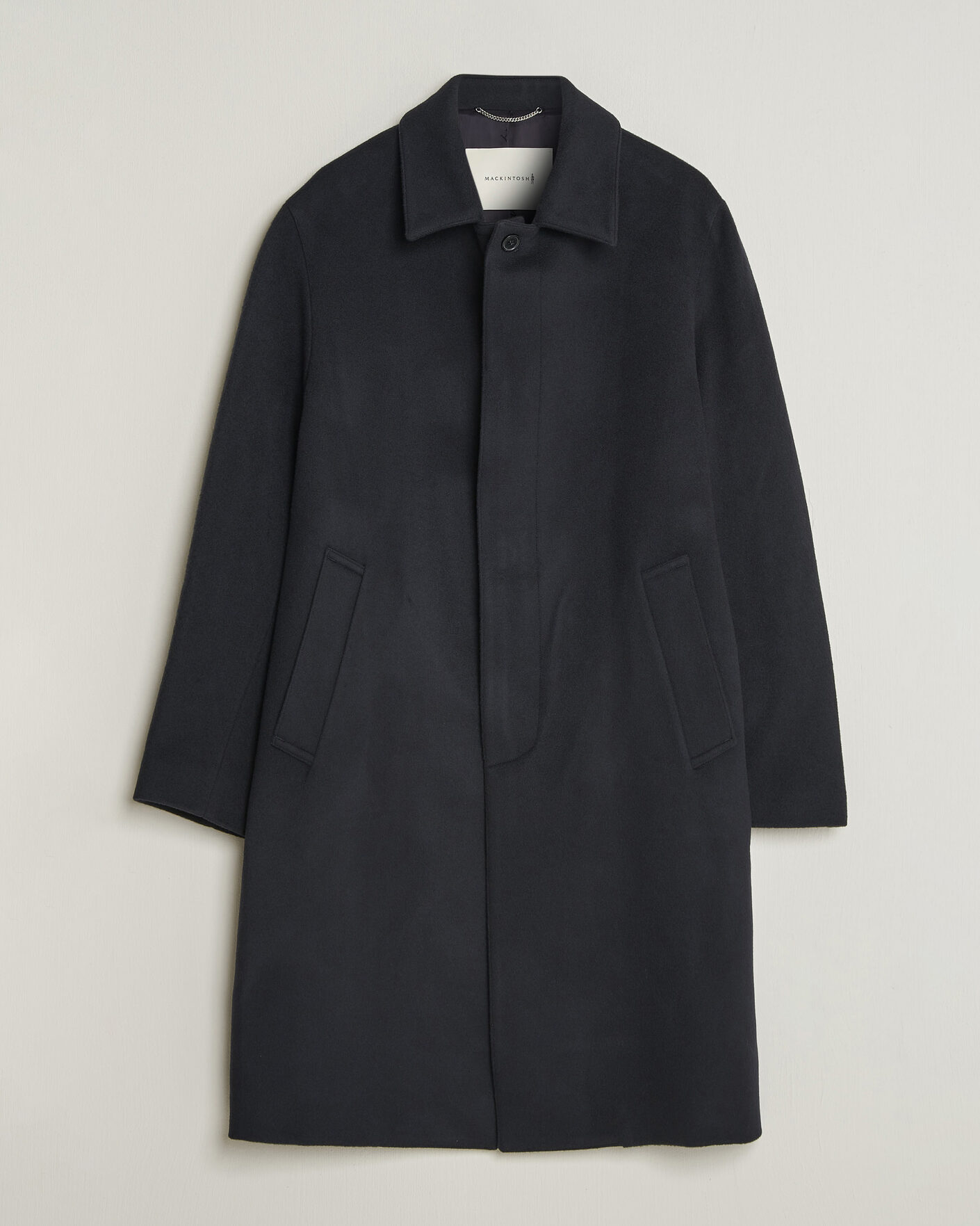 Heren | Jassen | Mackintosh | Dunkeld Wool/Cashmere Coat Navy