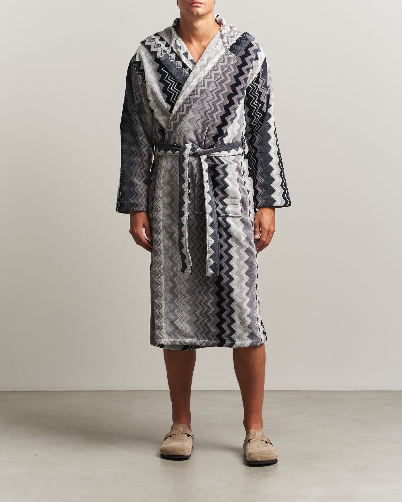 Heren | Pyjama's en gewaden | Missoni Home | Giacomo Hooded Bathrobe Multi Black