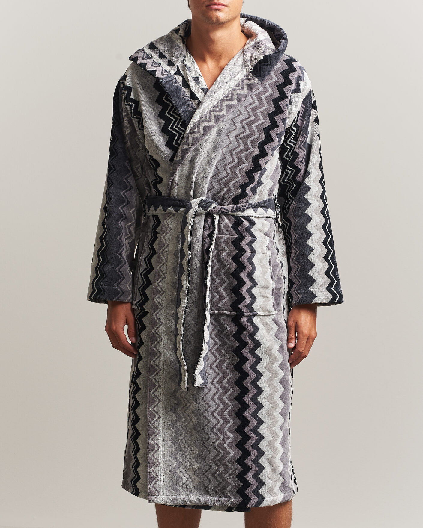 Heren | Pyjama's en gewaden | Missoni Home | Giacomo Hooded Bathrobe Multi Black