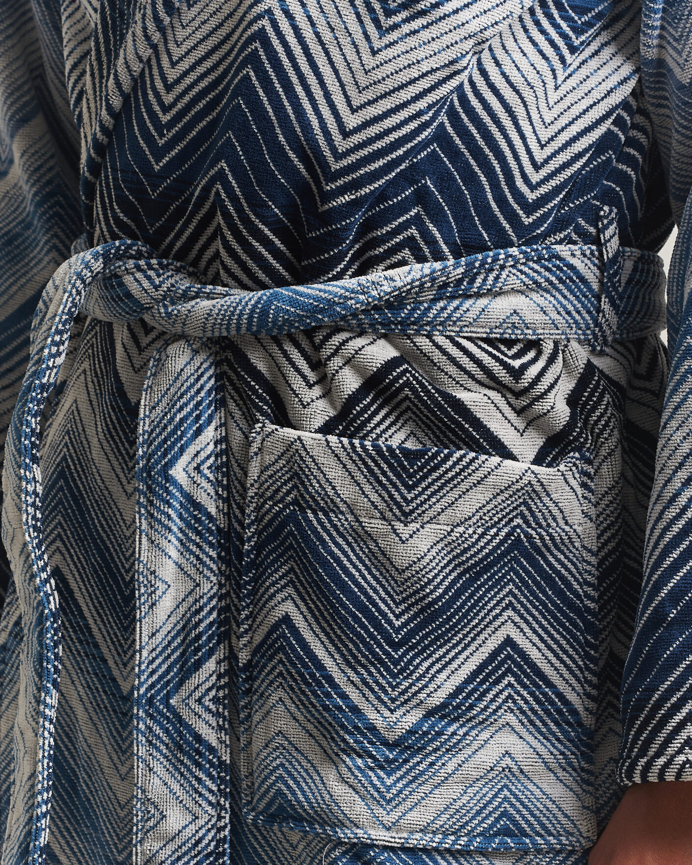 Heren | Pyjama's en gewaden | Missoni Home | Marea Hooded Bathrobe Multi Blue