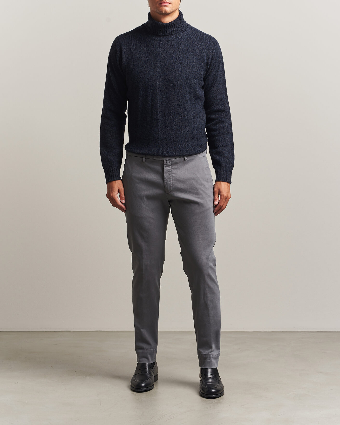Heren | Broeken | Briglia 1949 | Slim Fit Cotton Stretch Trousers Grey