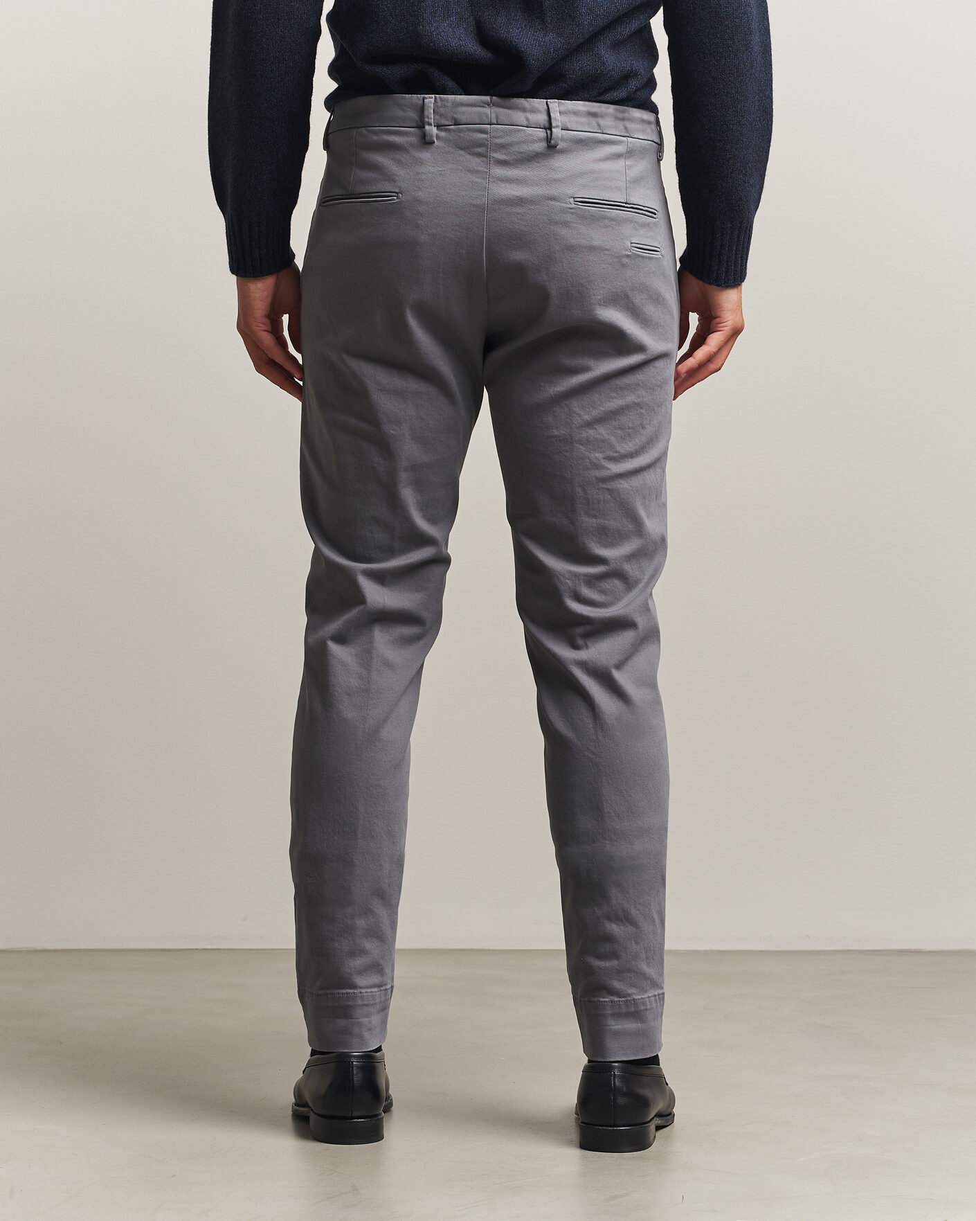 Heren | Broeken | Briglia 1949 | Slim Fit Cotton Stretch Trousers Grey