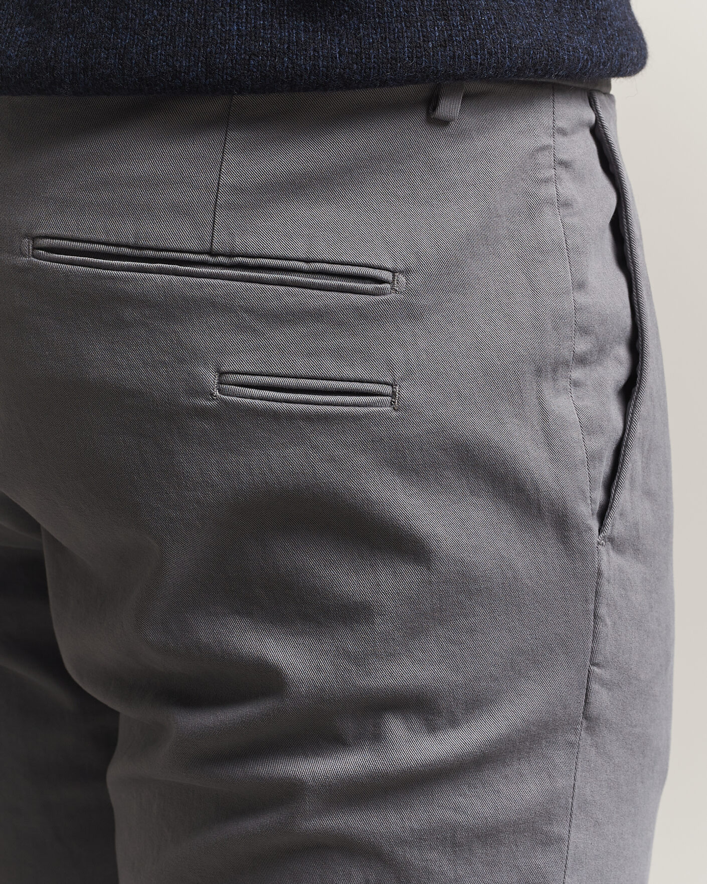 Heren | Broeken | Briglia 1949 | Slim Fit Cotton Stretch Trousers Grey