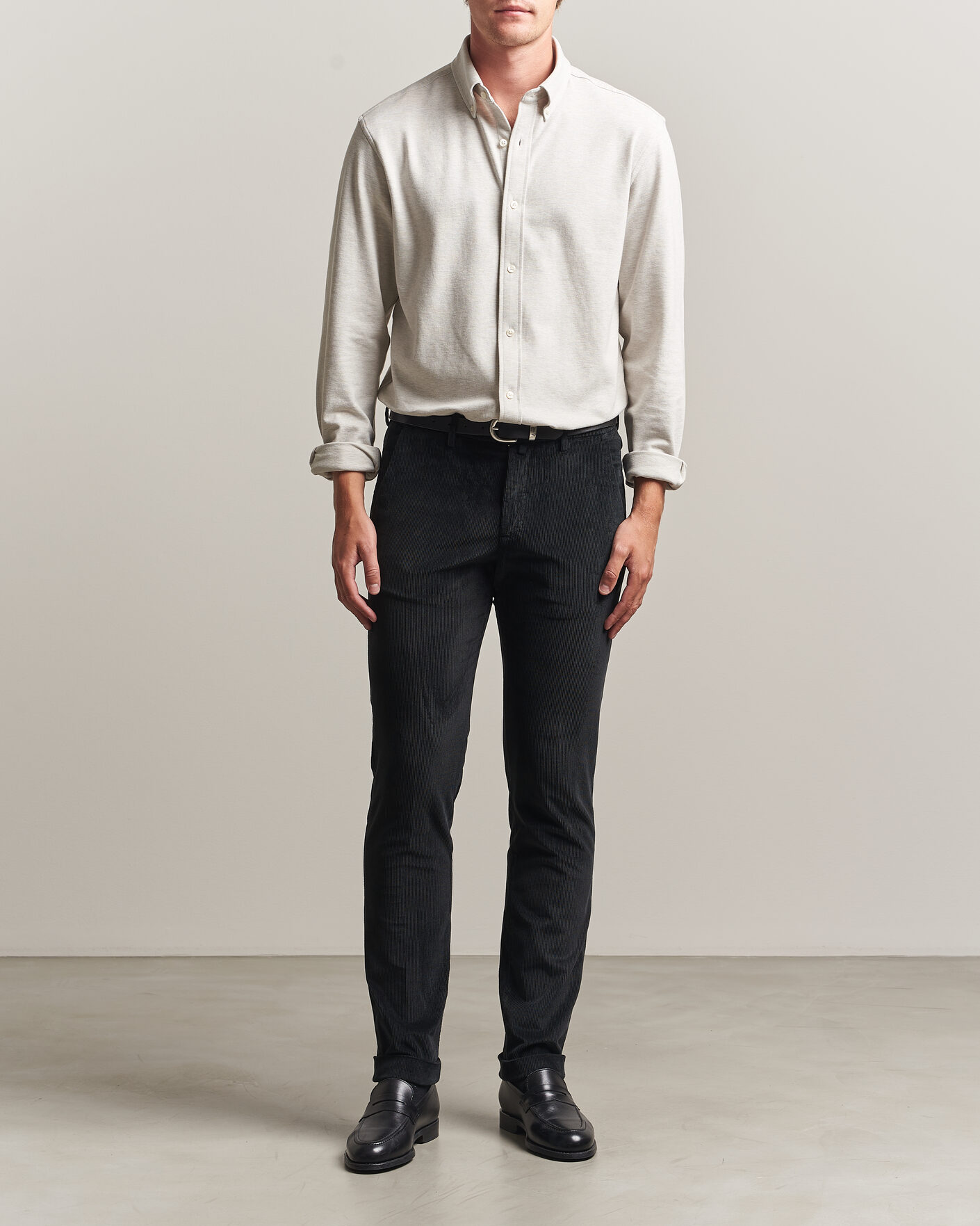 Heren | Broeken | Briglia 1949 | Slim Fit Corduroy Trousers Black