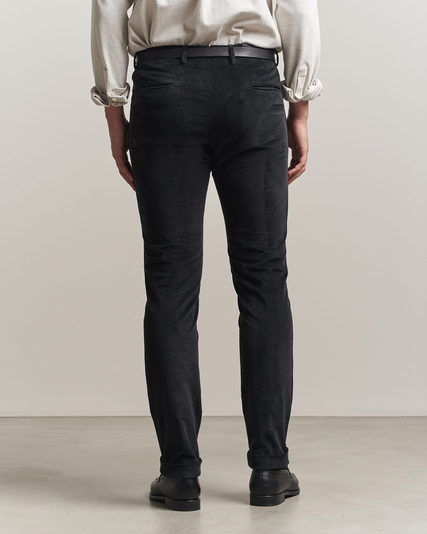 Heren | Broeken | Briglia 1949 | Slim Fit Corduroy Trousers Black