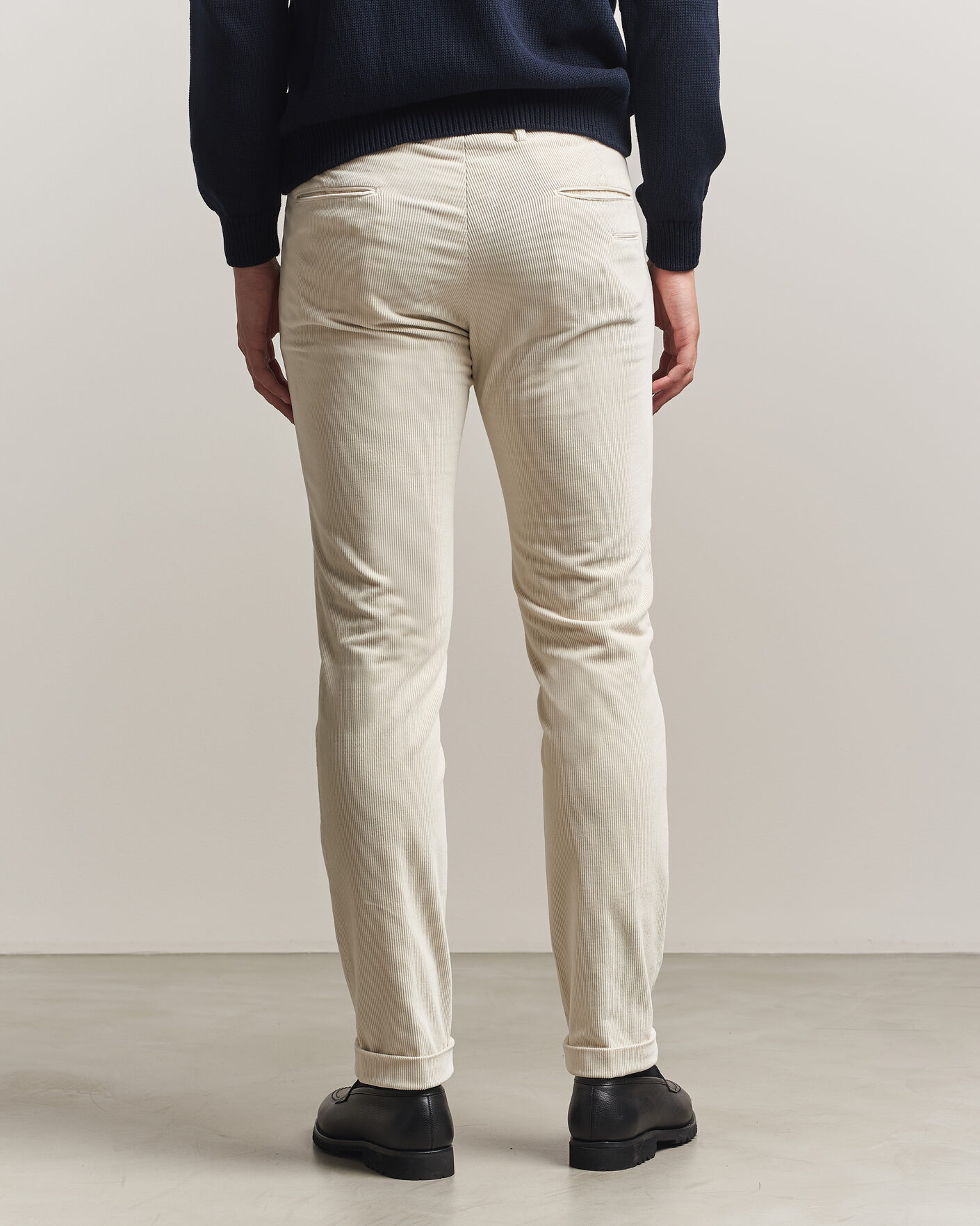 Heren | Broeken | Briglia 1949 | Slim Fit Corduroy Trousers Off White