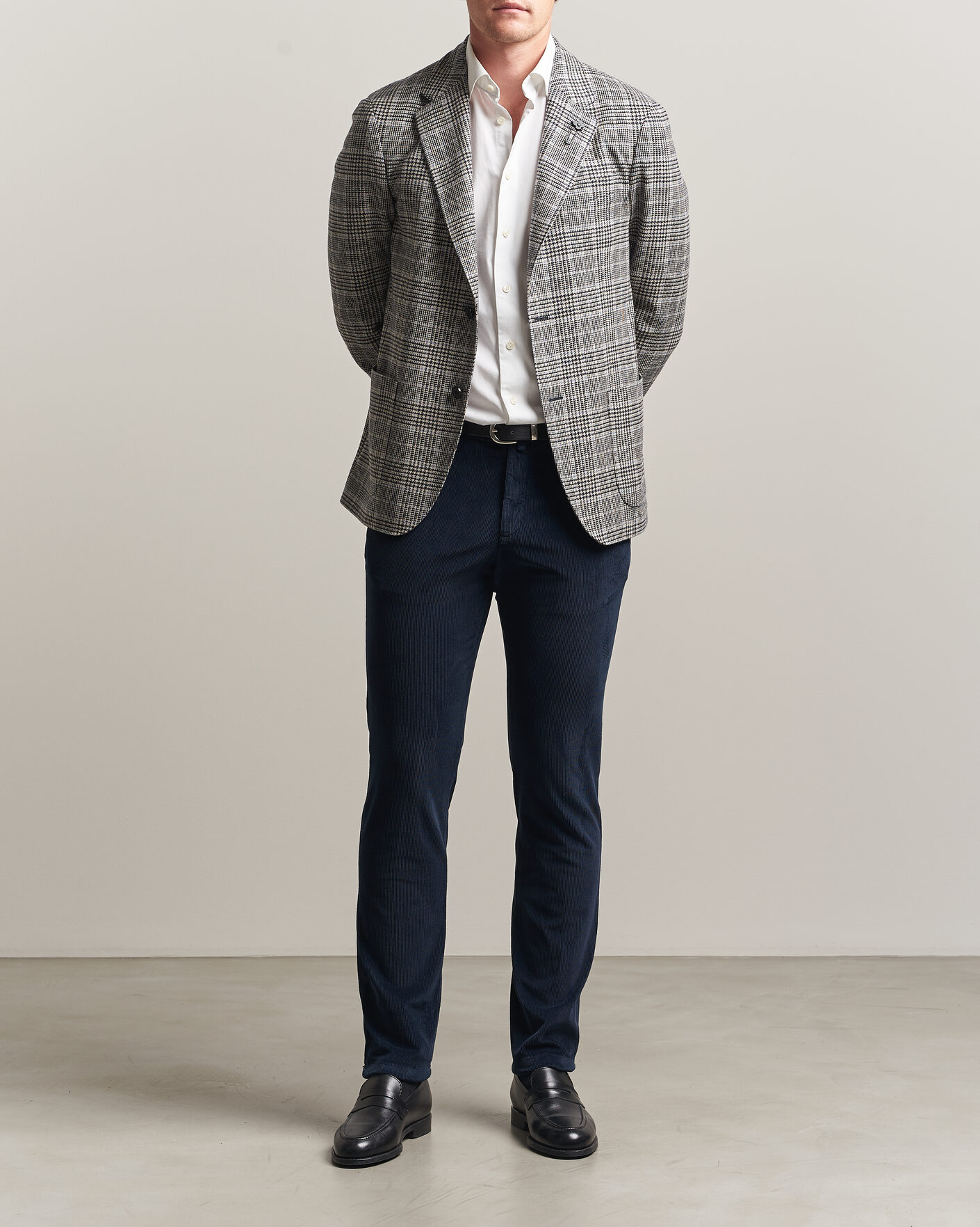 Heren | Broeken | Briglia 1949 | Slim Fit Corduroy Trousers Navy