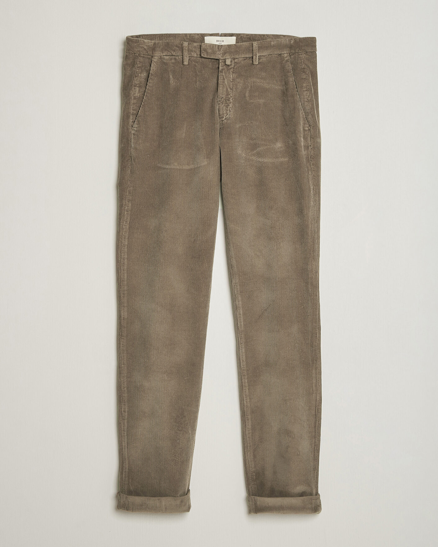 Heren | Broeken | Briglia 1949 | Slim Fit Corduroy Trousers Taupe