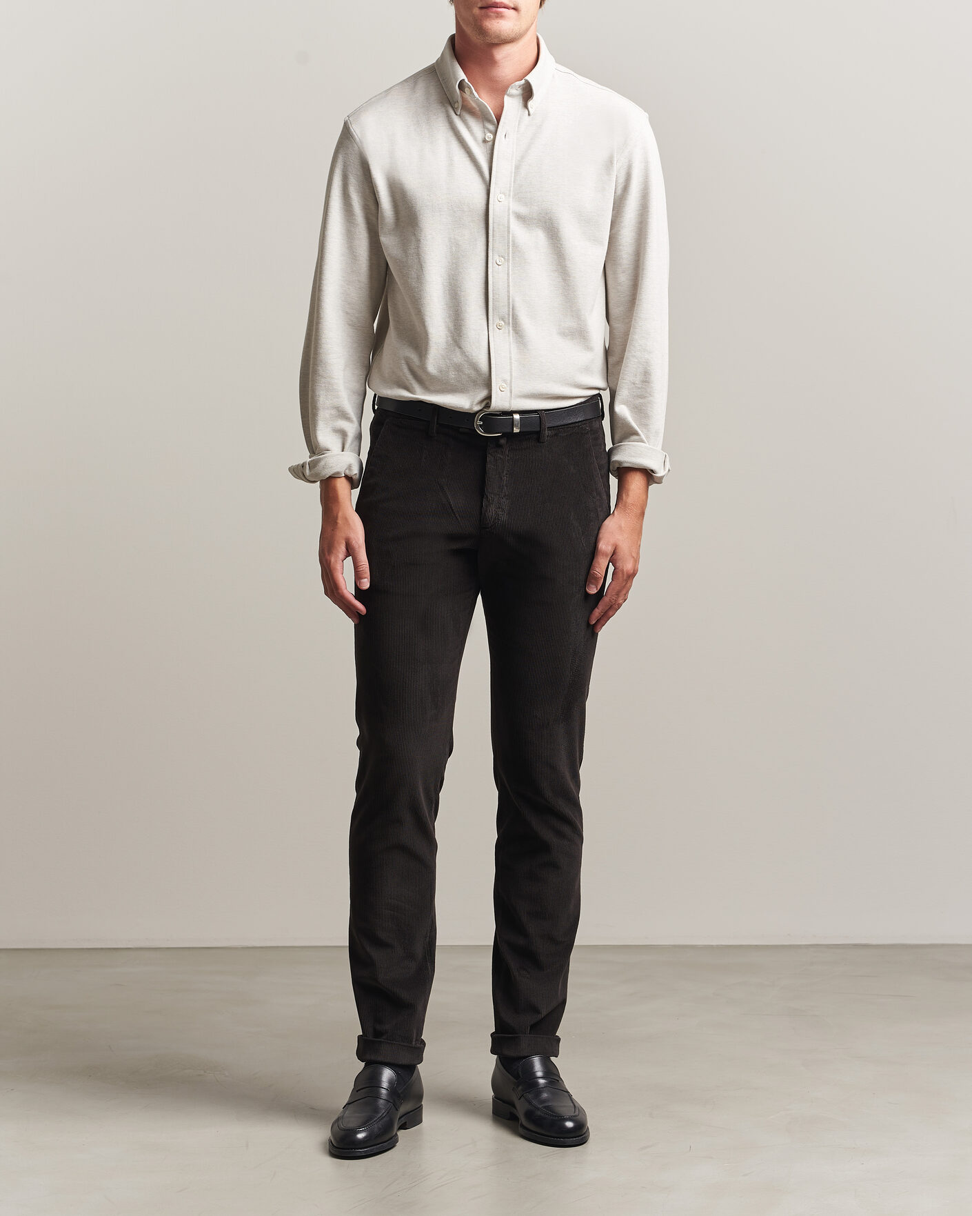 Heren | Broeken | Briglia 1949 | Slim Fit Corduroy Trousers Dark Brown