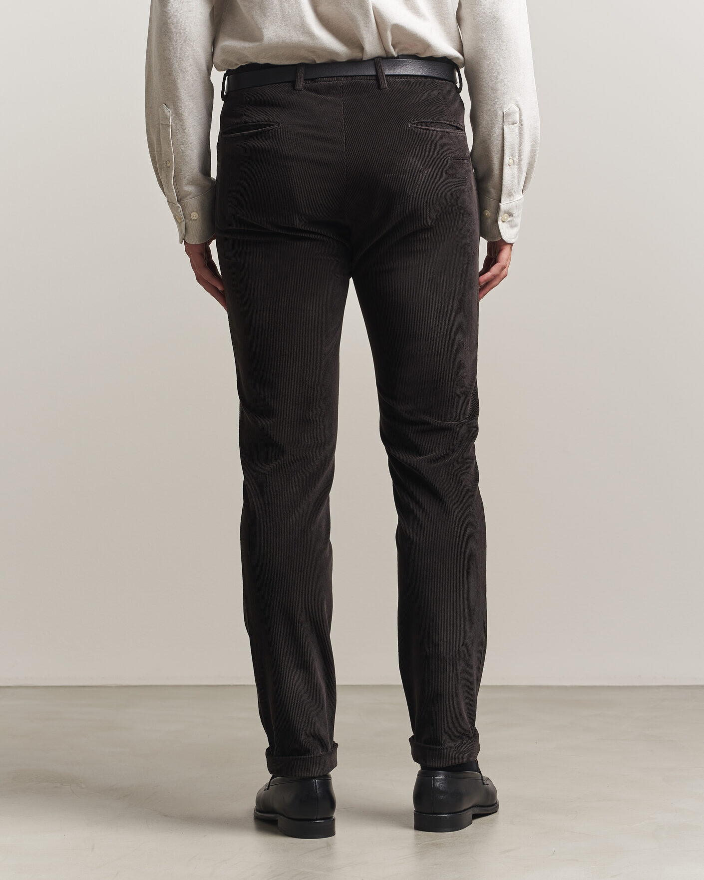 Heren | Broeken | Briglia 1949 | Slim Fit Corduroy Trousers Dark Brown