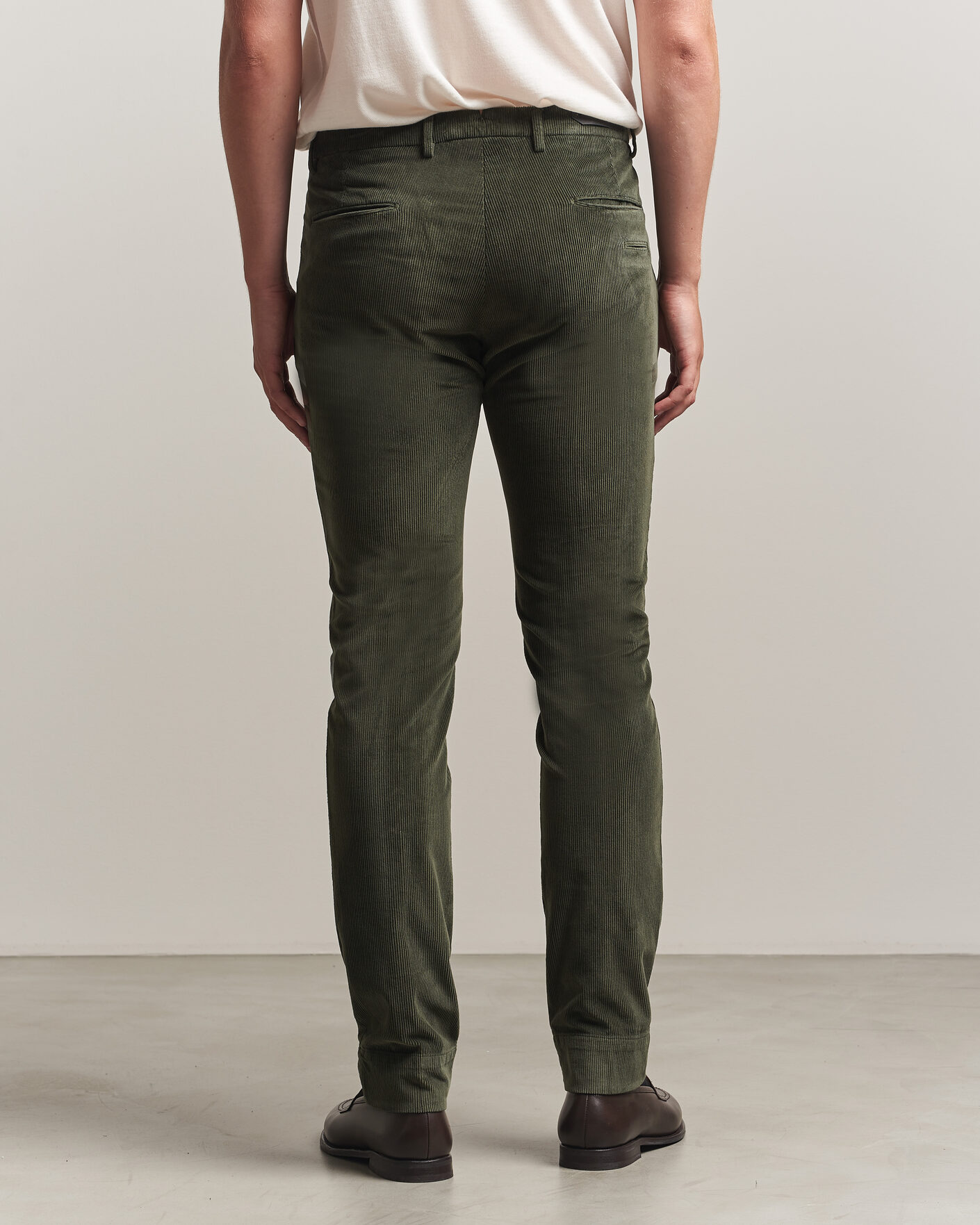 Heren | Broeken | Briglia 1949 | Slim Fit Corduroy Trousers Dark Green