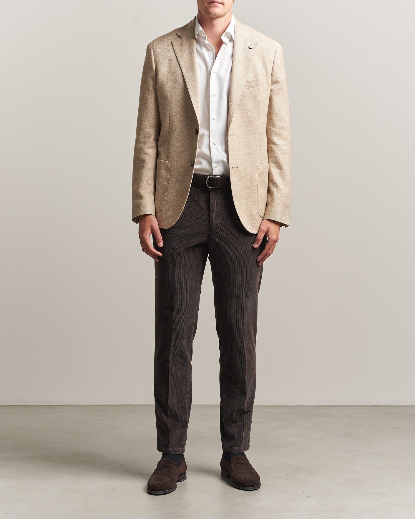 Heren | Broeken | Briglia 1949 | Easy Fit Corduroy Trousers Brown