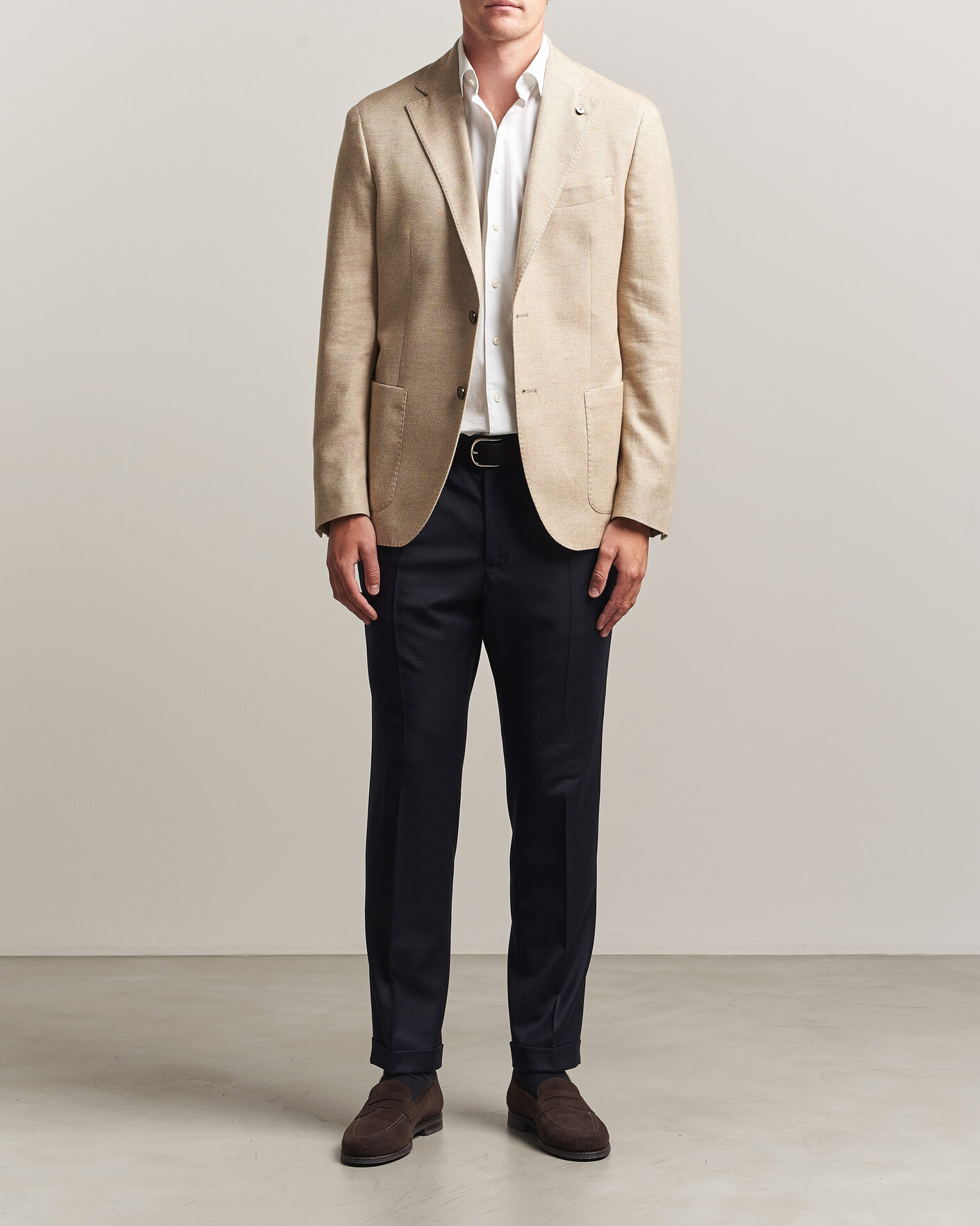 Heren | Broeken | Briglia 1949 | Isola Stretch Flannel Trousers Navy