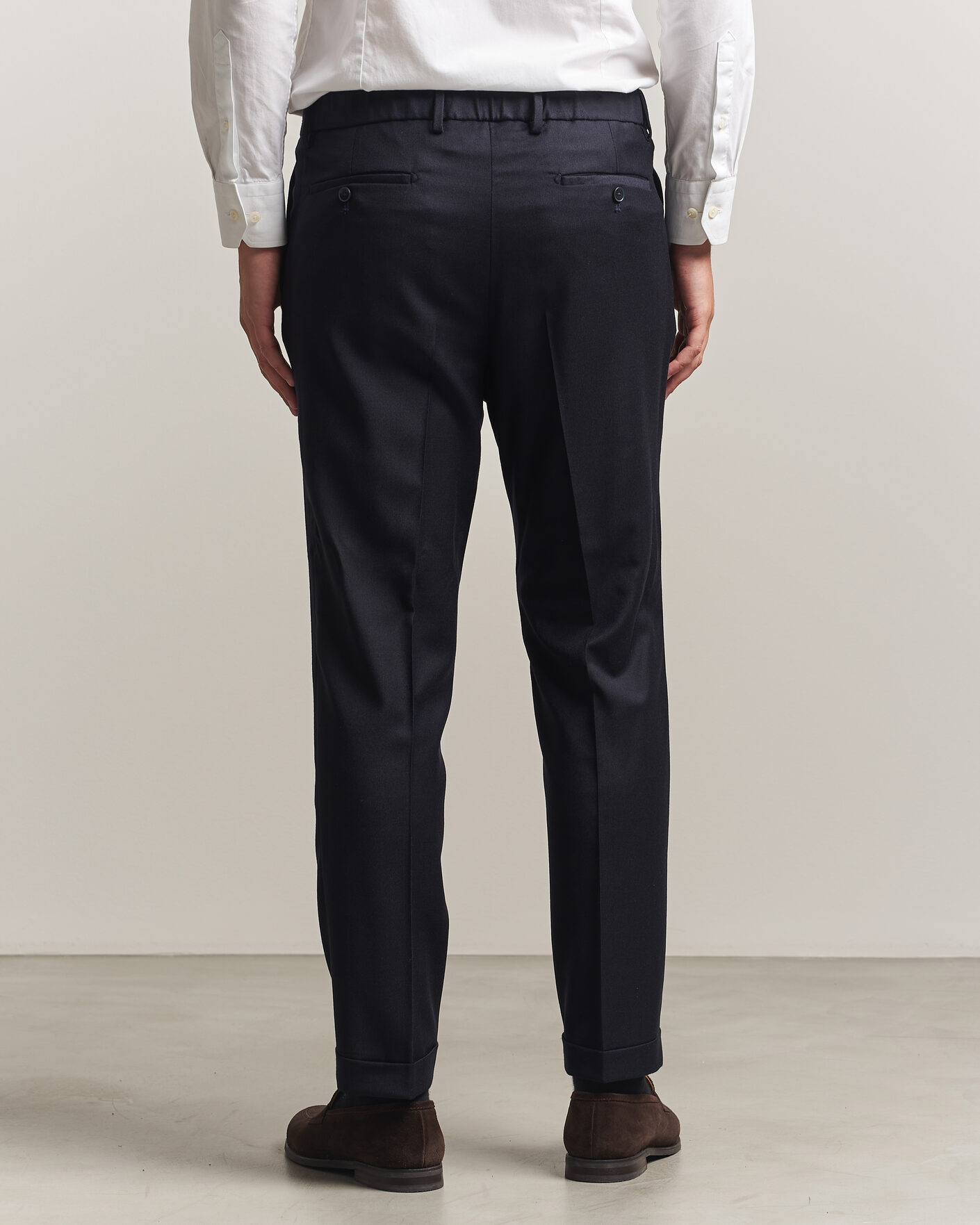 Heren | Broeken | Briglia 1949 | Isola Stretch Flannel Trousers Navy