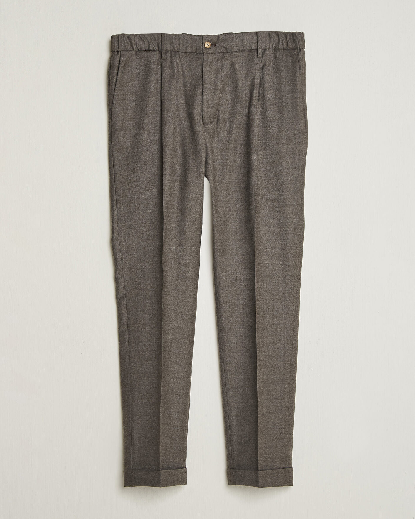 Heren | Broeken | Briglia 1949 | Isola Stretch Flannel Trousers Brown
