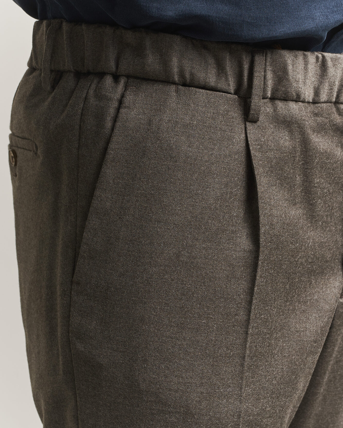 Heren | Broeken | Briglia 1949 | Isola Stretch Flannel Trousers Brown