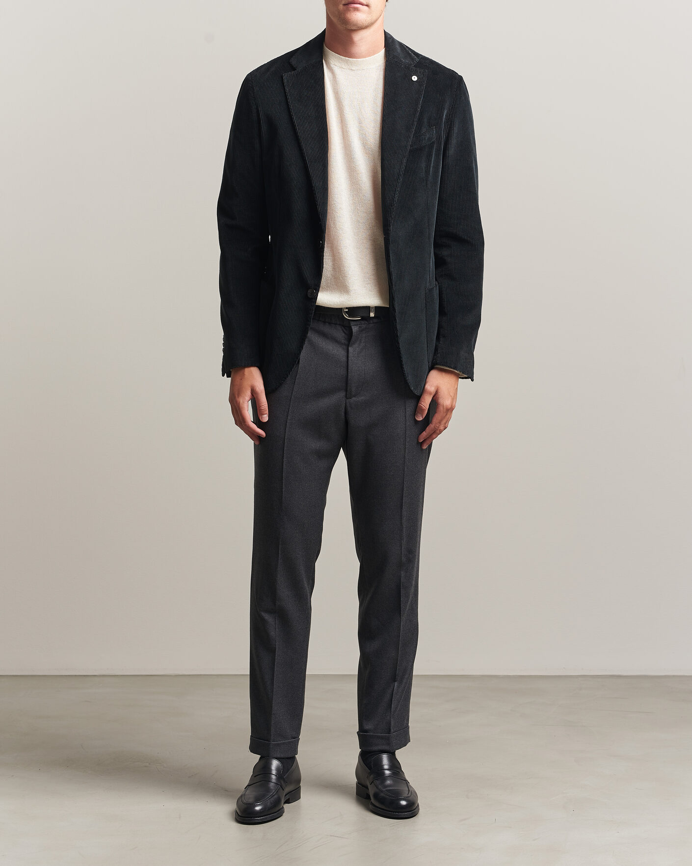 Heren | Broeken | Briglia 1949 | Isola Stretch Flannel Trousers Grey