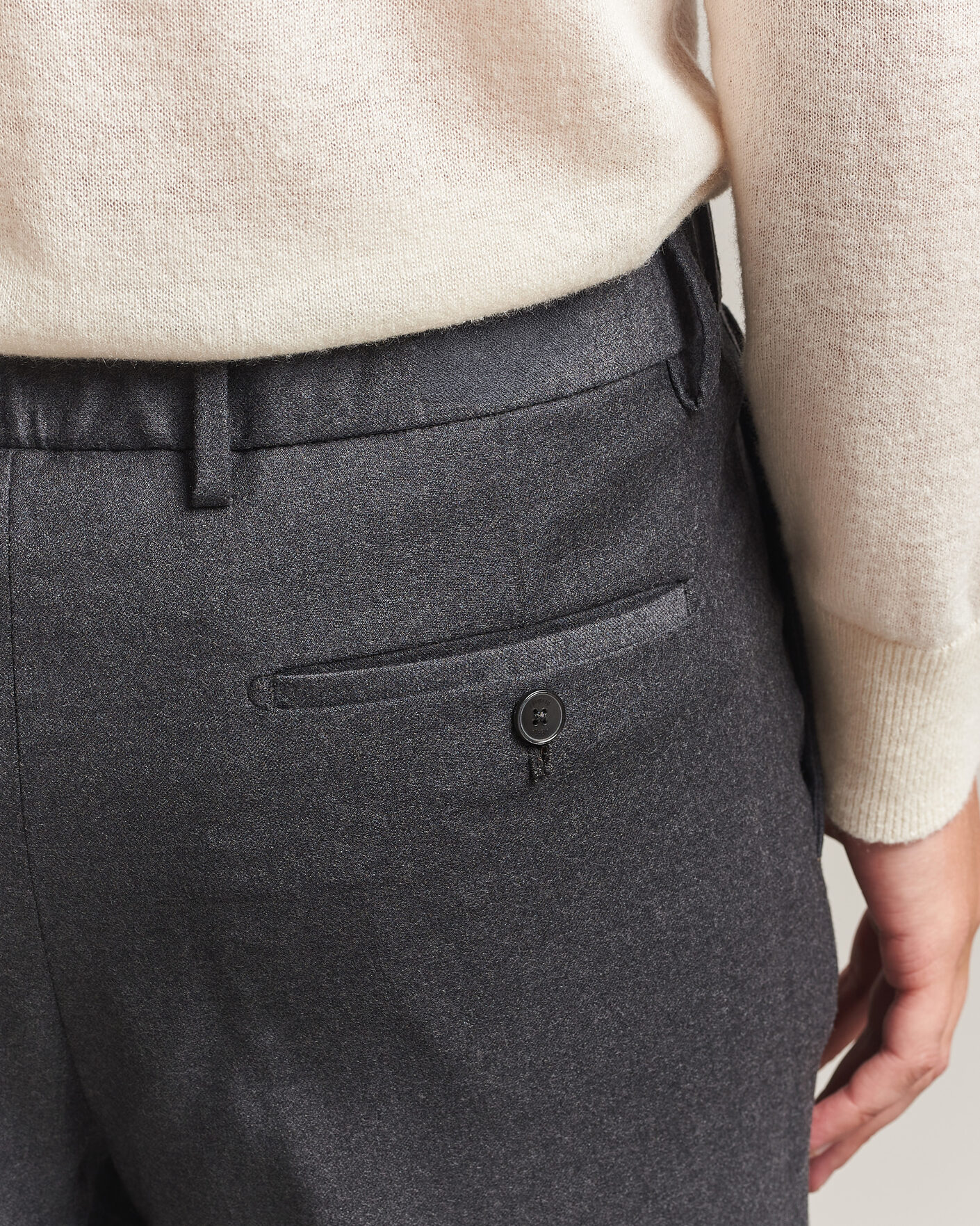 Heren | Broeken | Briglia 1949 | Isola Stretch Flannel Trousers Grey