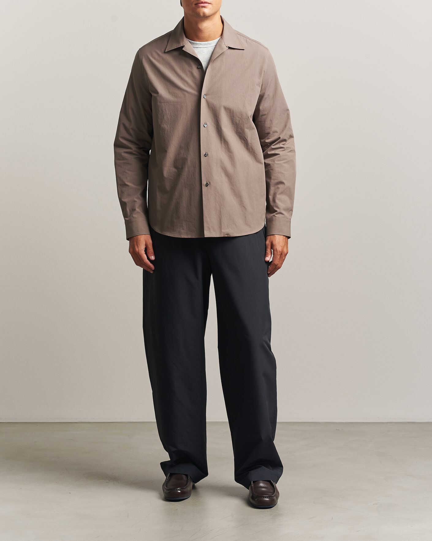 Heren | Overhemden | Jil Sander | Crispy Washed Cotton Shirt Taupe