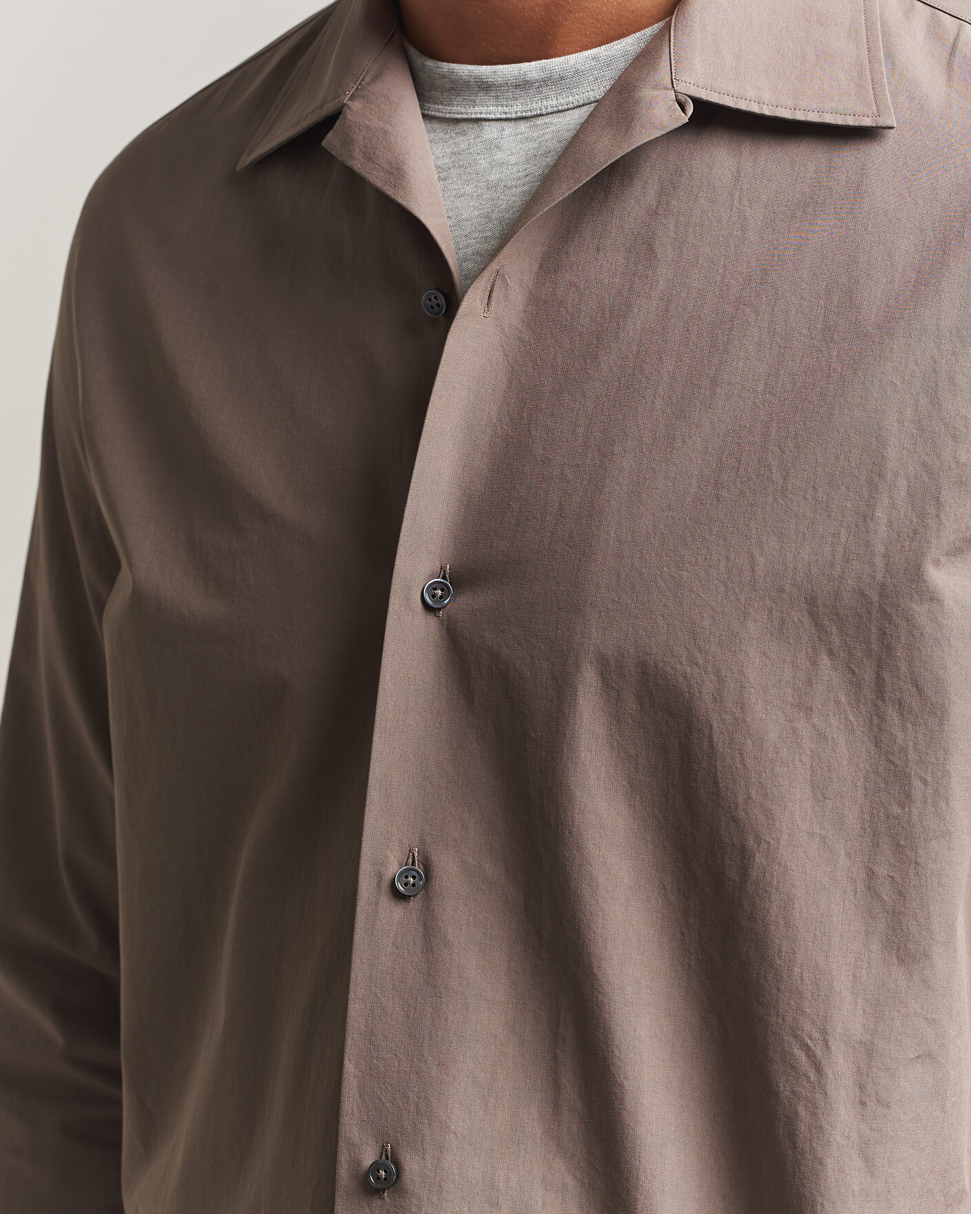 Heren | Overhemden | Jil Sander | Crispy Washed Cotton Shirt Taupe