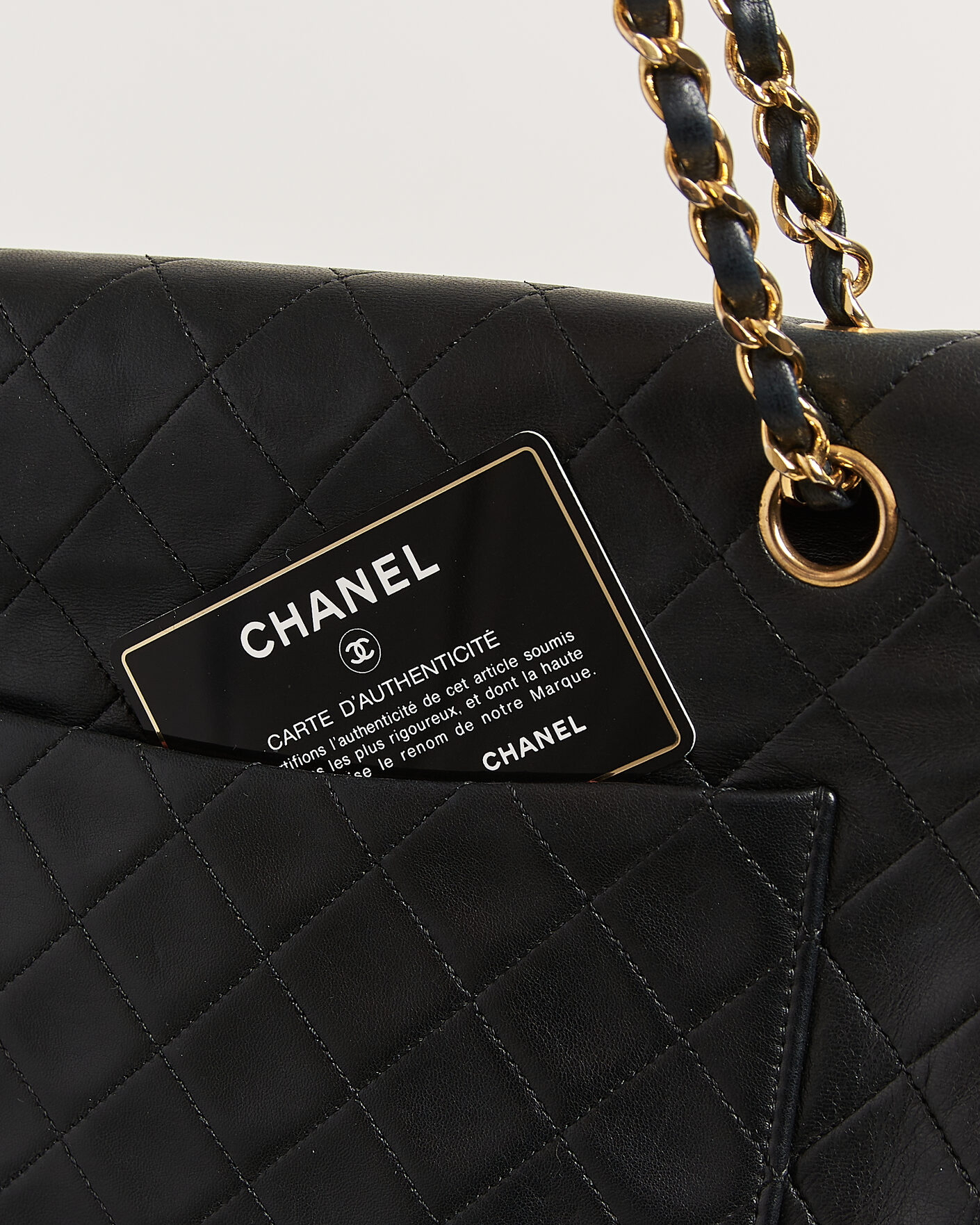 Heren | Pre-Owned & Vintage Bags | Chanel Pre-Owned | Vintage Classic Flap Bag Lambskin Black