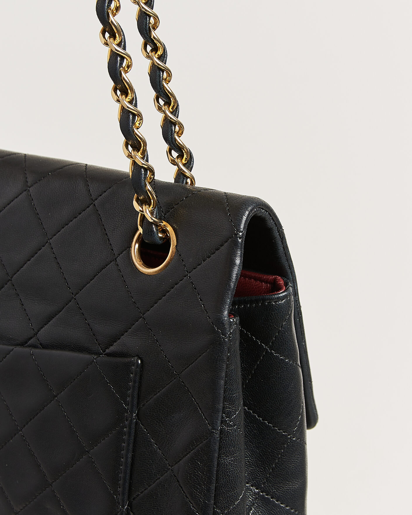 Heren | Pre-Owned & Vintage Bags | Chanel Pre-Owned | Vintage Classic Flap Bag Lambskin Black