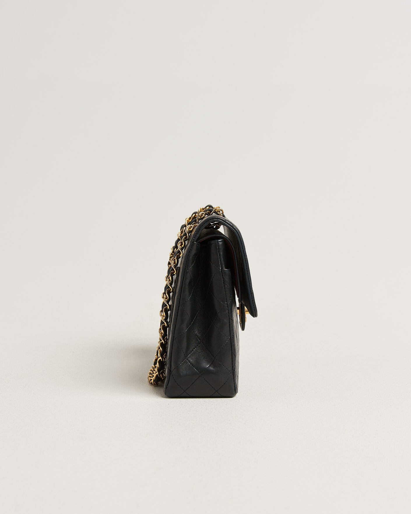 Heren | Pre-Owned & Vintage Bags | Chanel Pre-Owned | Classic Medium Square Double Flap Bag Lambskin Black