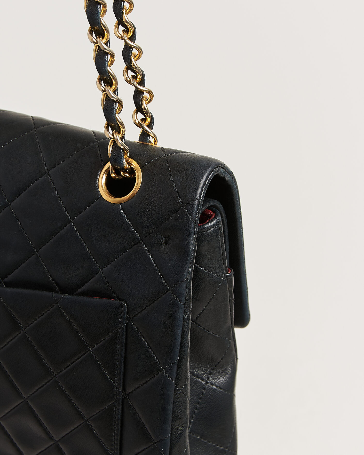 Heren | Pre-Owned & Vintage Bags | Chanel Pre-Owned | Classic Medium Square Double Flap Bag Lambskin Black