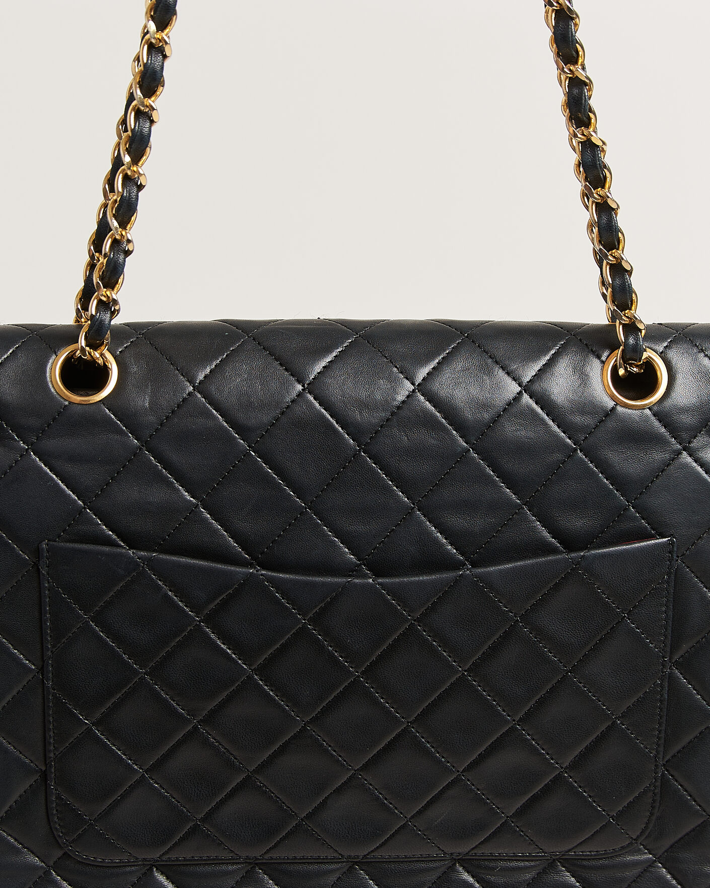 Heren | Pre-Owned & Vintage Bags | Chanel Pre-Owned | Classic Medium Square Double Flap Bag Lambskin Black