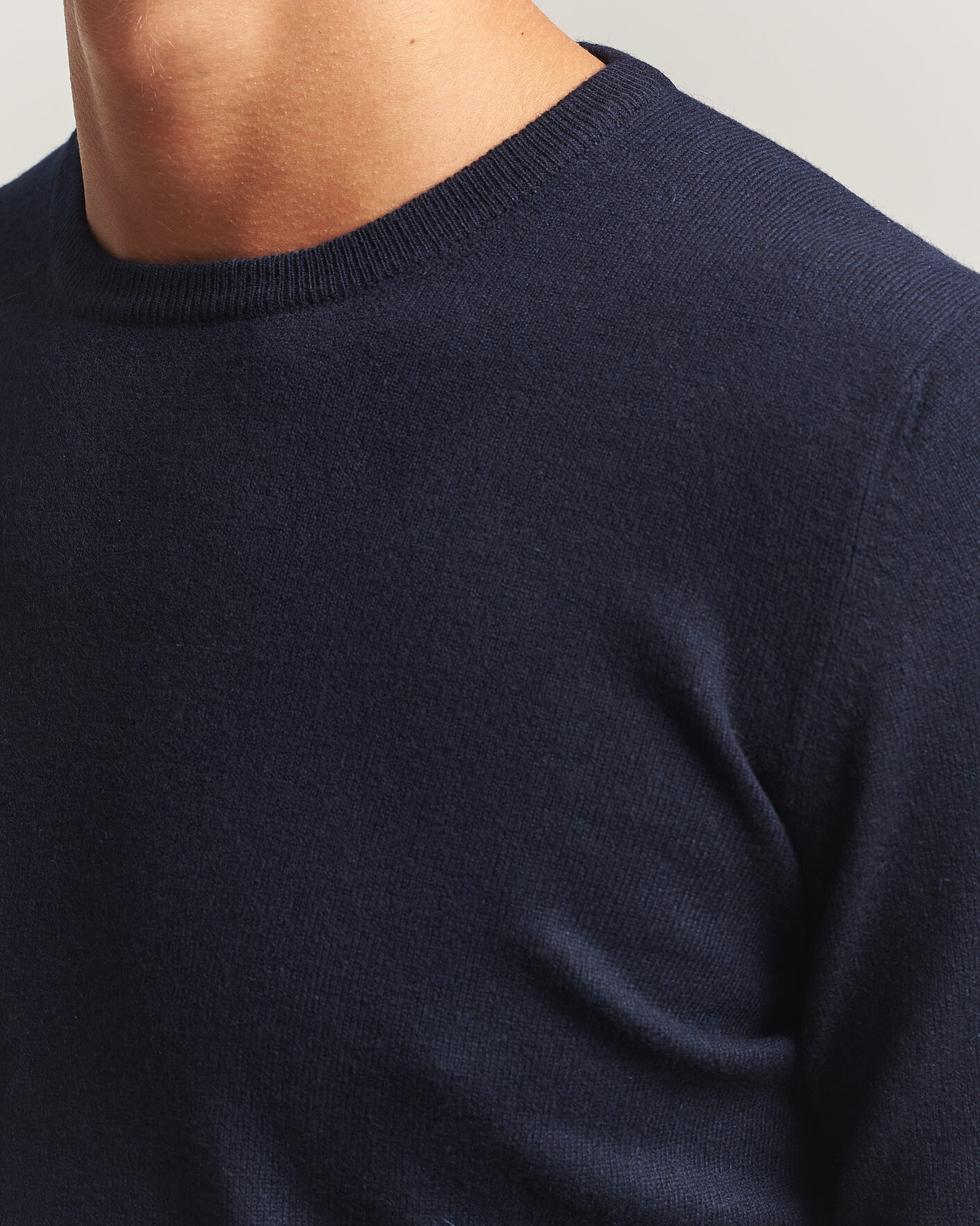 Heren | Truien | Gran Sasso | Wool/Cashmere Crew Neck Navy