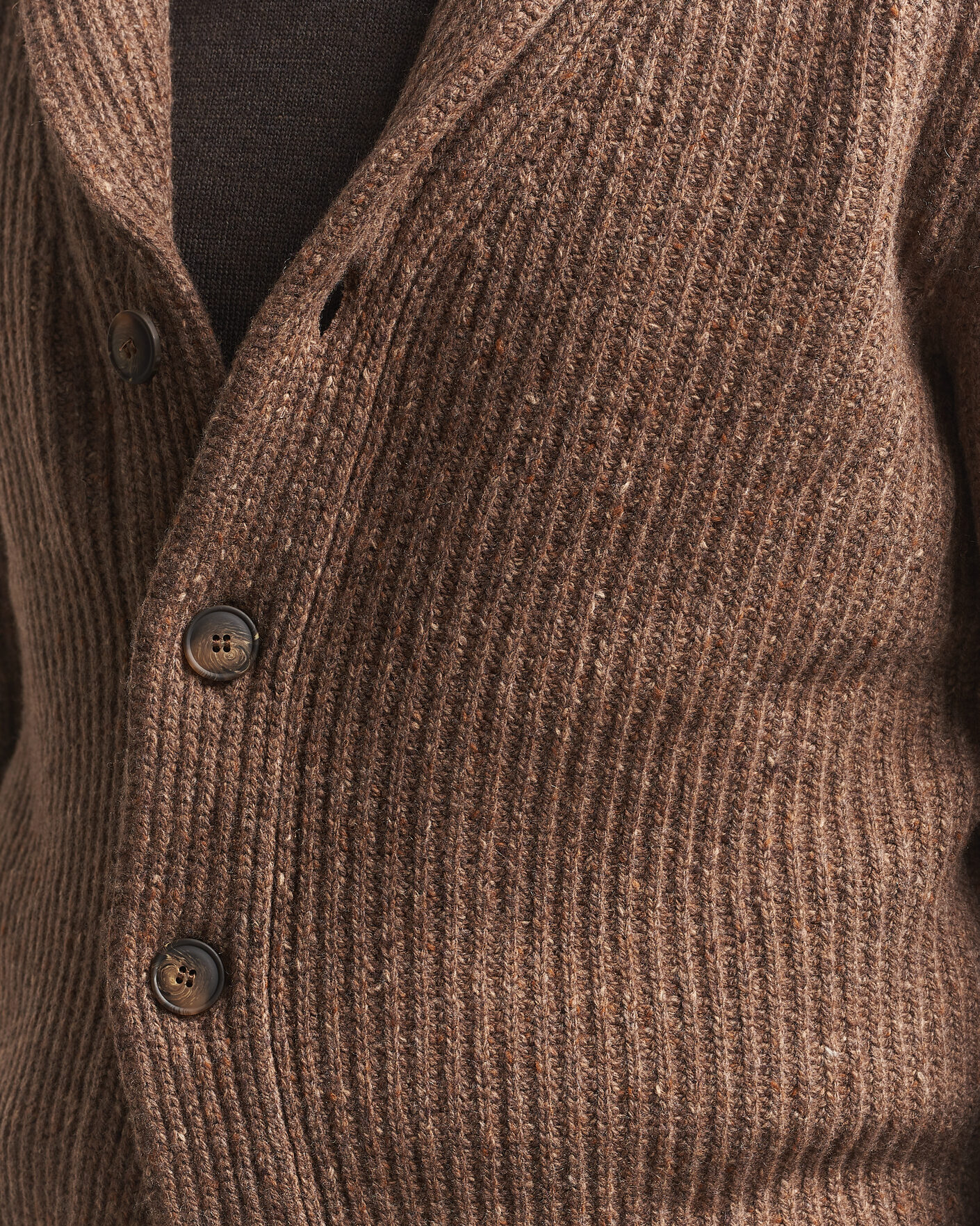 Heren | Truien | Gran Sasso | Wool/Cashmere Donegal Cardigan Brown