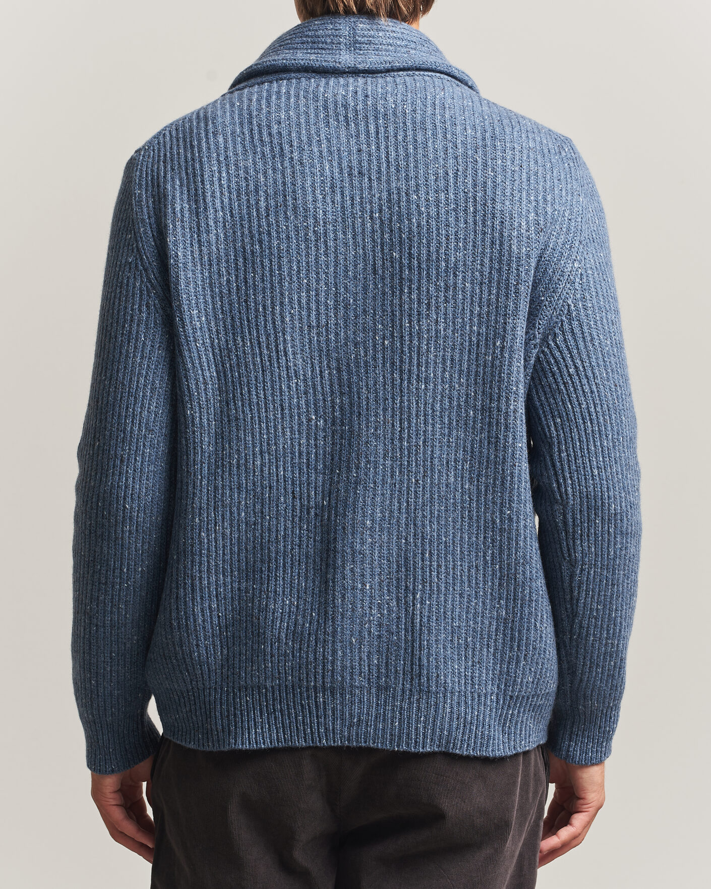 Heren | Truien | Gran Sasso | Wool/Cashmere Donegal Cardigan Blue
