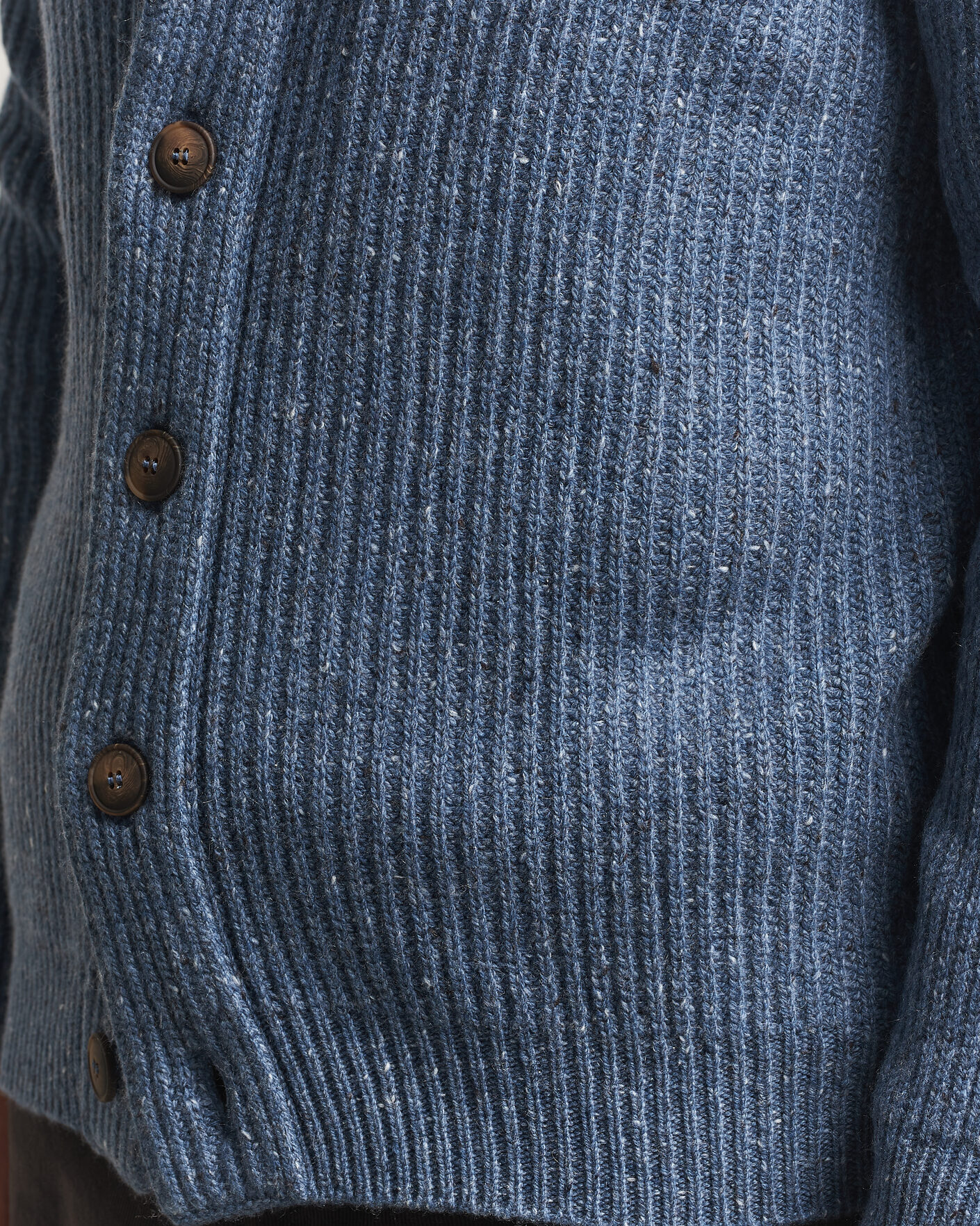 Heren | Truien | Gran Sasso | Wool/Cashmere Donegal Cardigan Blue