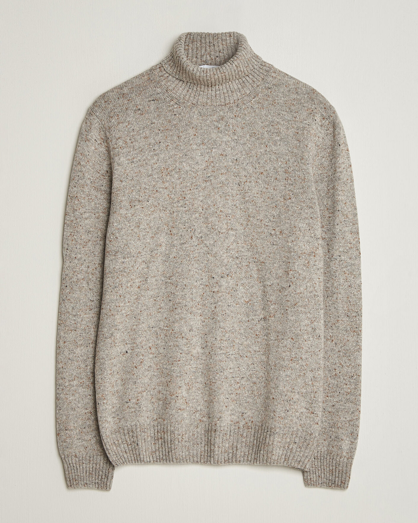 Heren | Truien | Gran Sasso | Wool/Cashmere Donegal Rollneck Beige