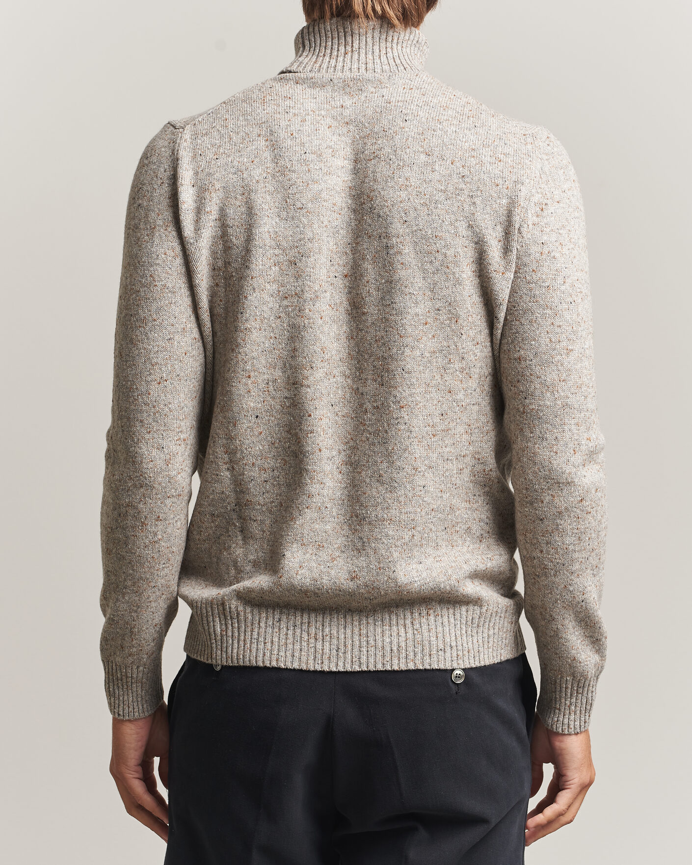 Heren | Truien | Gran Sasso | Wool/Cashmere Donegal Rollneck Beige