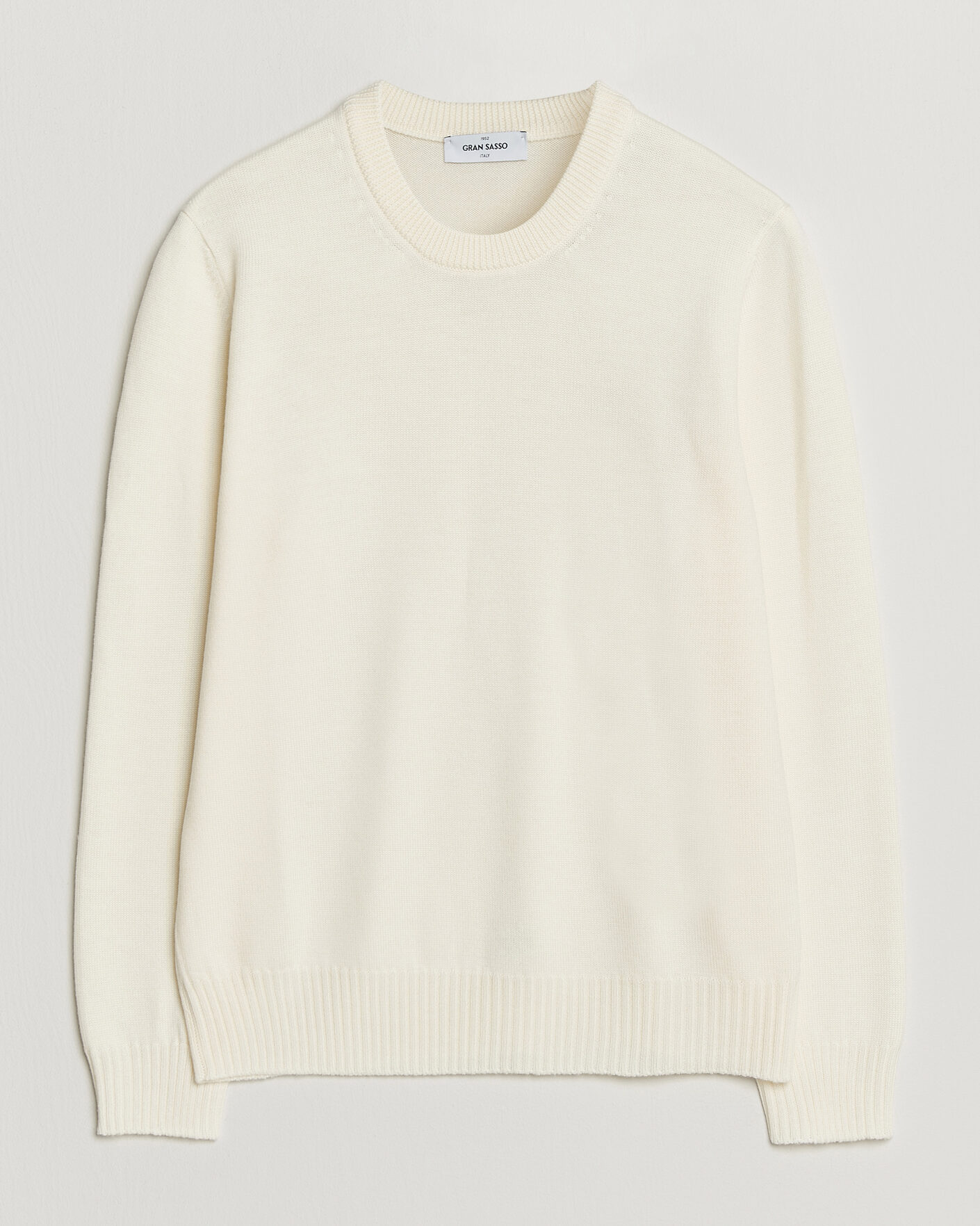 Heren | Truien | Gran Sasso | Merino Knitted Crew Neck Cream