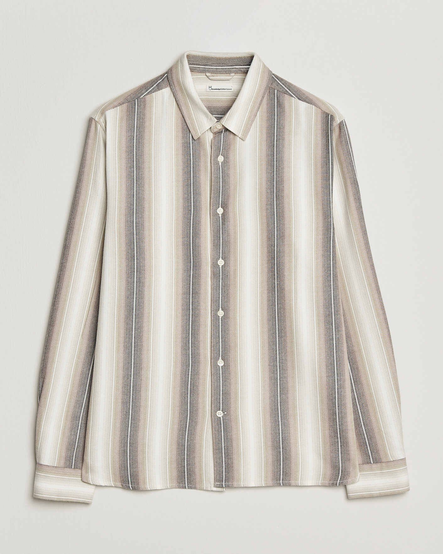 Heren | Overhemden | KnowledgeCotton Apparel | Dune Regular Stripe Shirt Creme