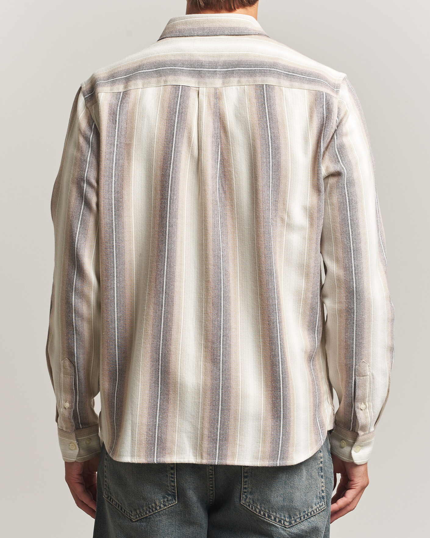 Heren | Overhemden | KnowledgeCotton Apparel | Dune Regular Stripe Shirt Creme