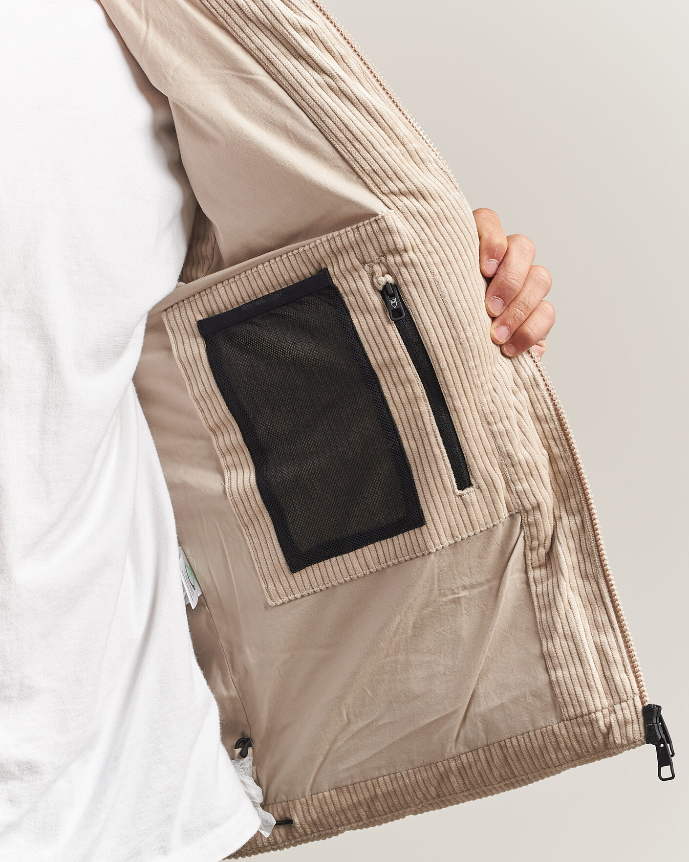 Heren | Gilets | KnowledgeCotton Apparel | Corduroy Puffer Vest Light Feather Grey