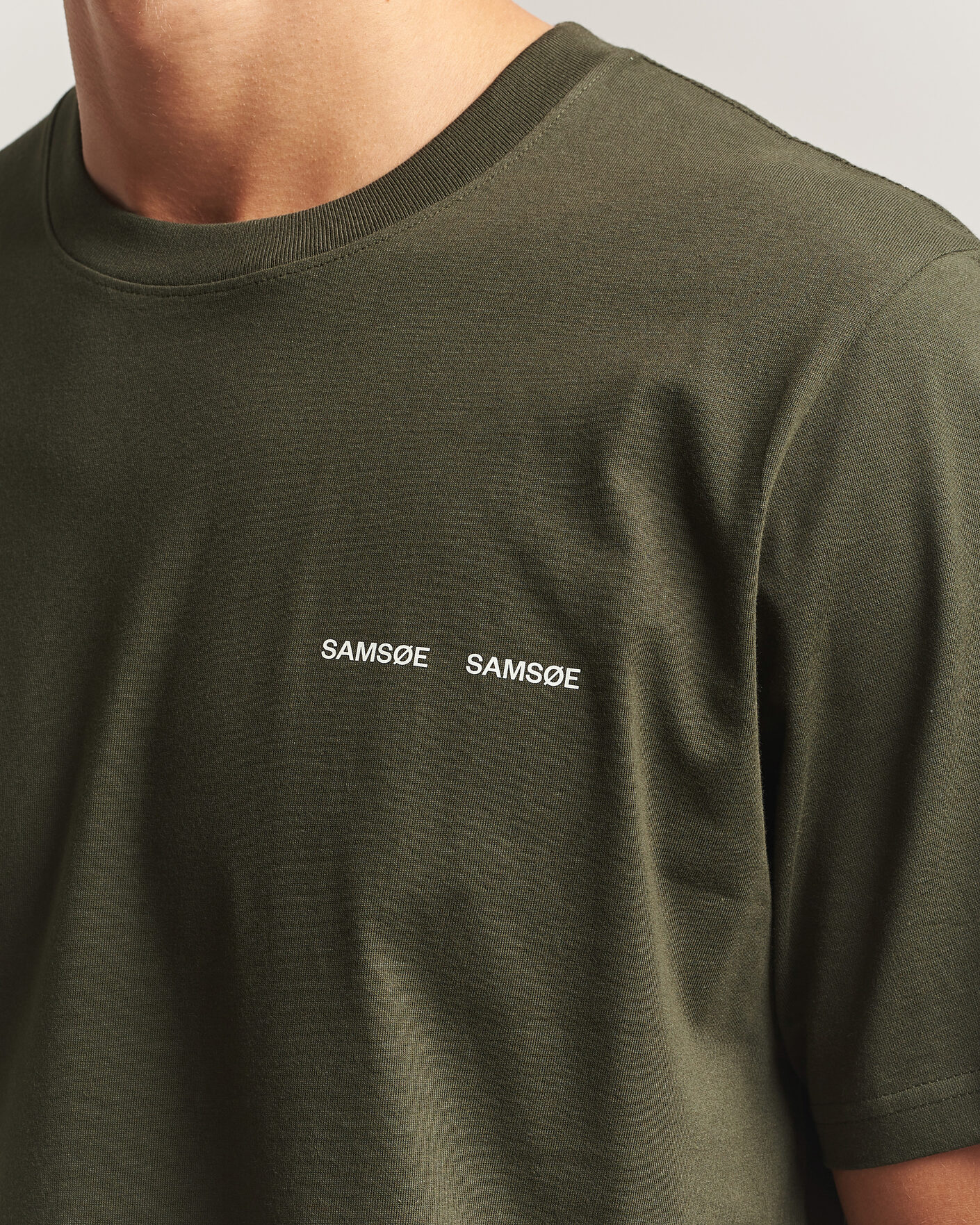 Heren | T-shirts | Samsøe Samsøe | Thomas Cotton T-Shirt Forest Night
