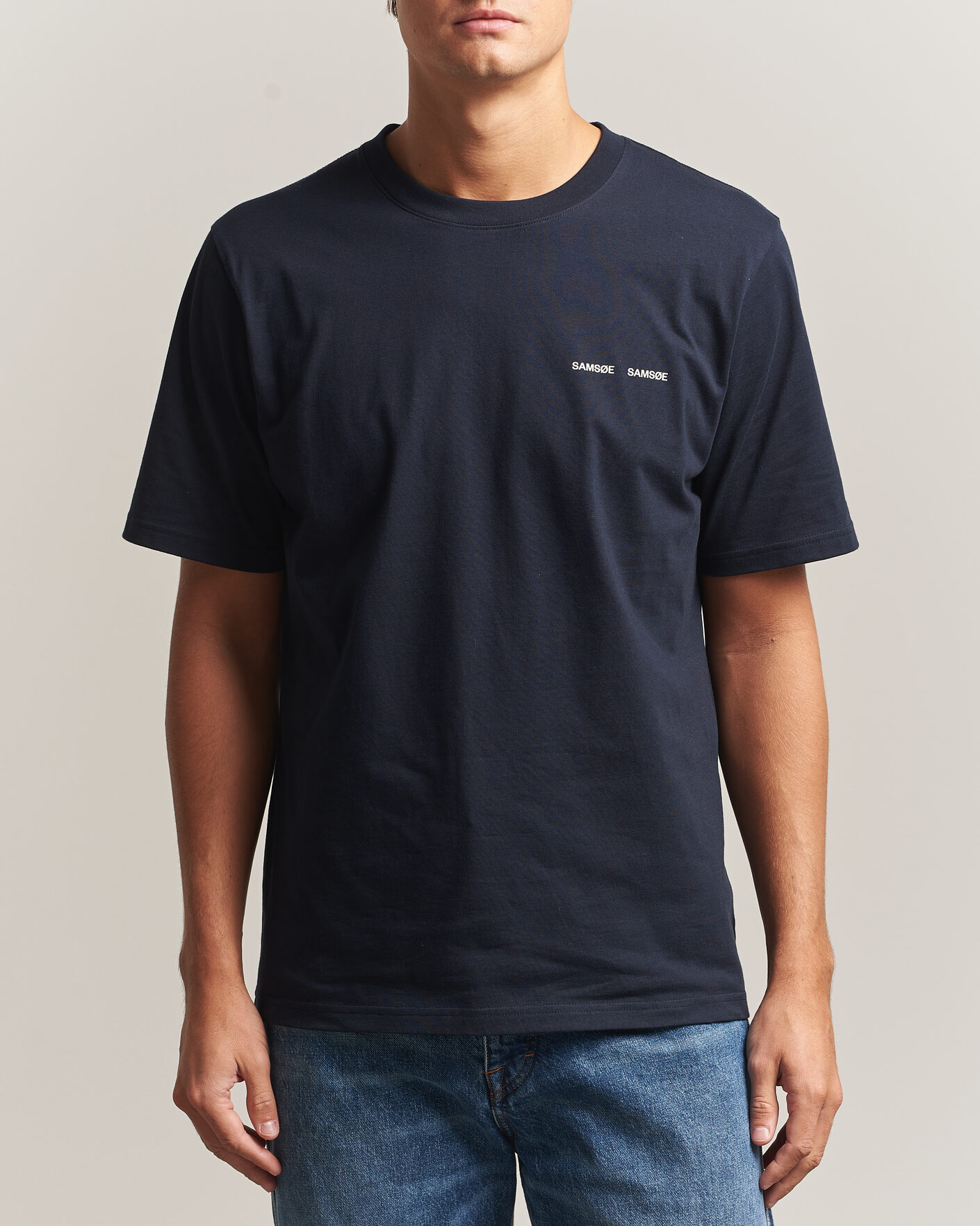 Heren | T-shirts | Samsøe Samsøe | Thomas Cotton T-Shirt Salute Navy