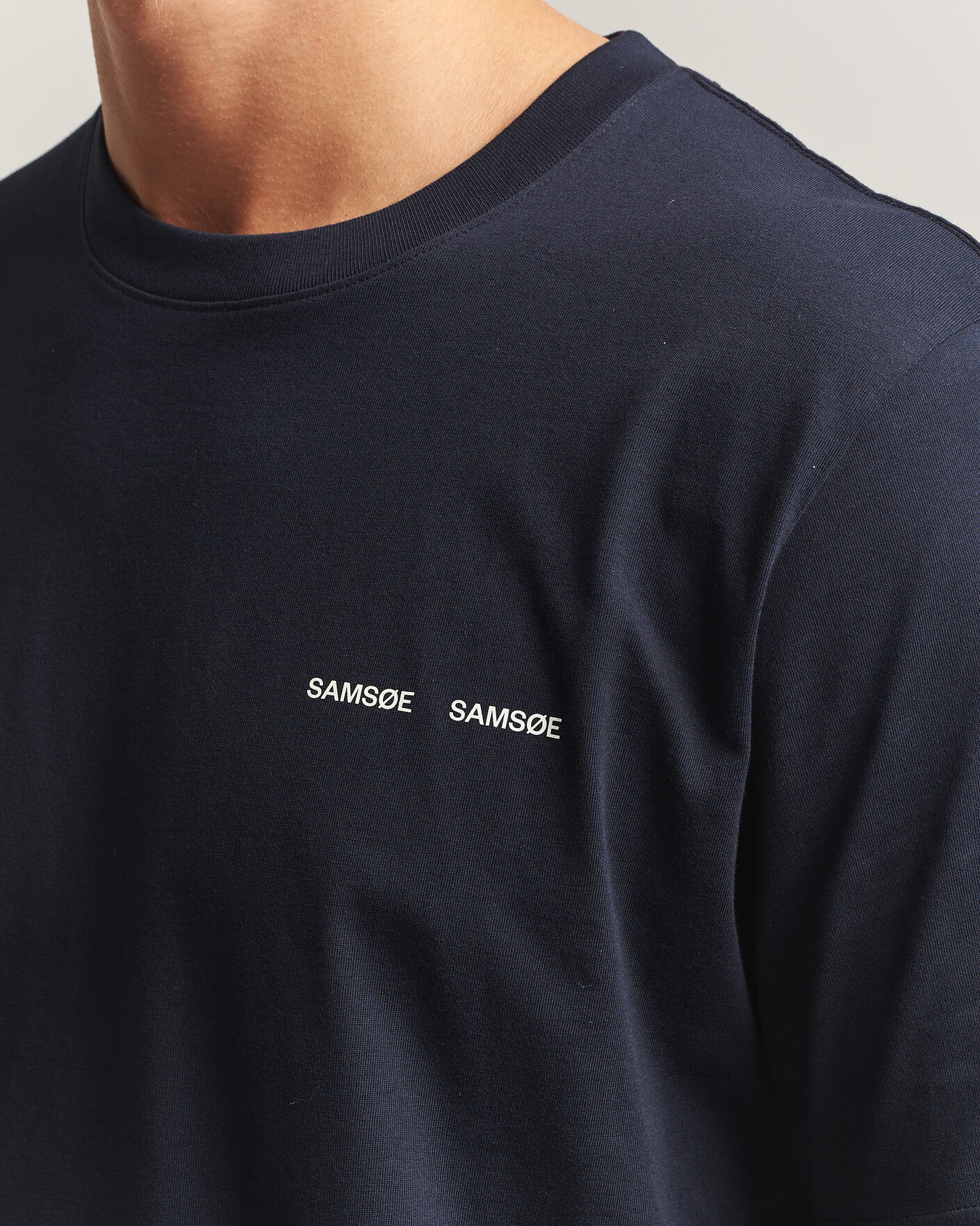 Heren | T-shirts | Samsøe Samsøe | Thomas Cotton T-Shirt Salute Navy