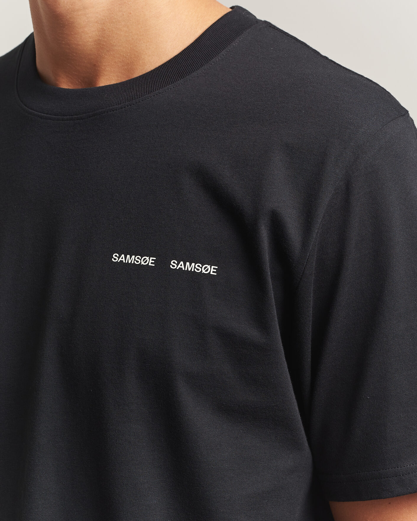 Heren | T-shirts | Samsøe Samsøe | Thomas Cotton T-Shirt Black
