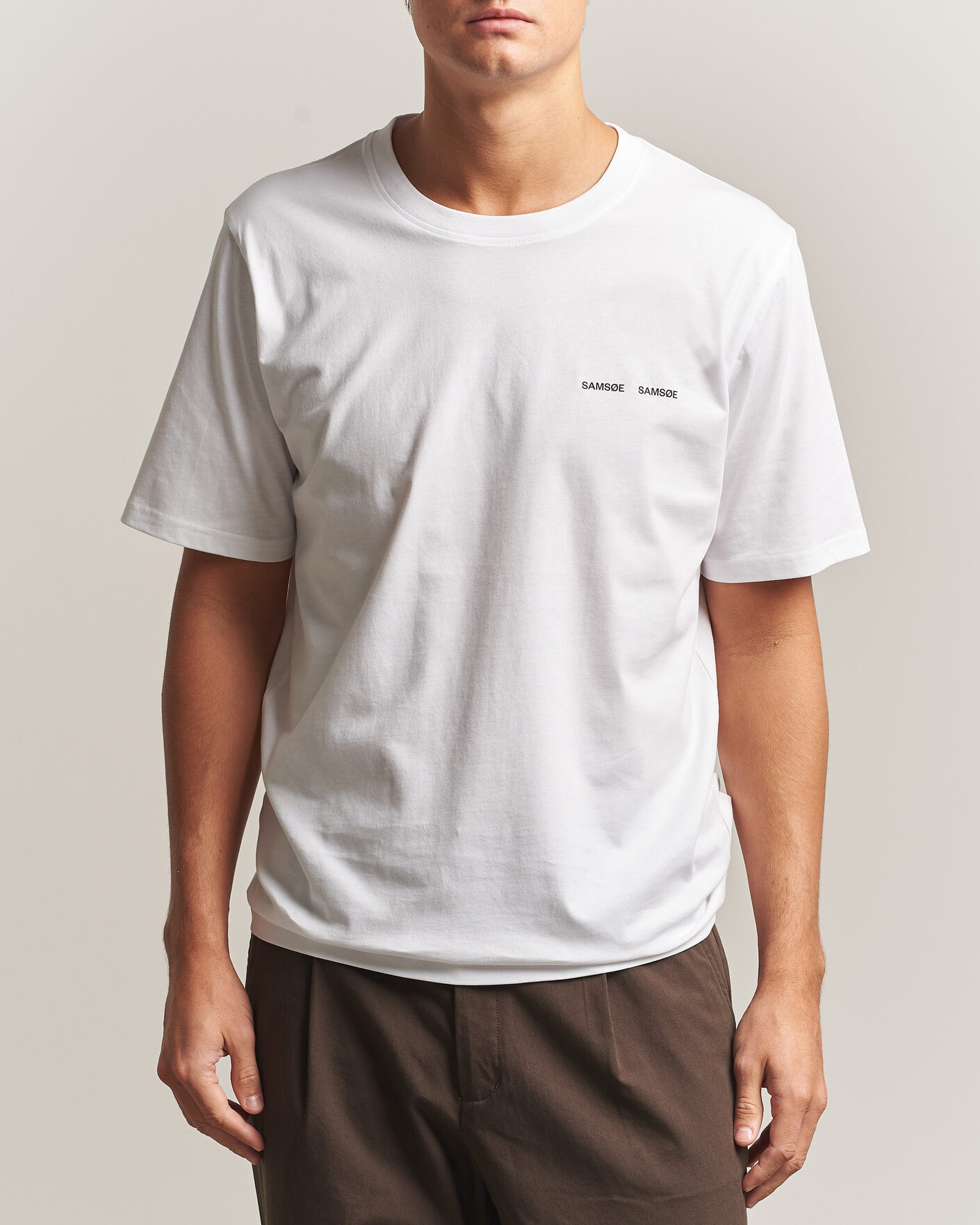 Heren | T-shirts | Samsøe Samsøe | Thomas Cotton T-Shirt White
