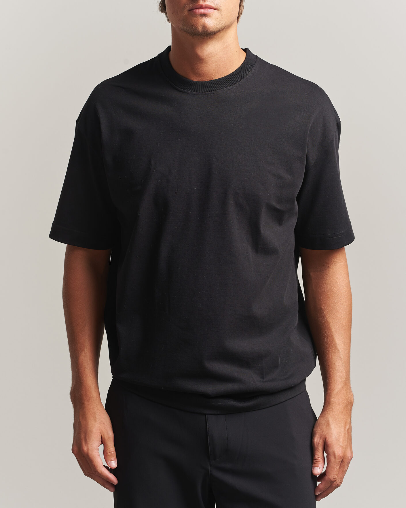 Heren | T-shirts | Samsøe Samsøe | Jason Heavy Cotton T-Shirt Black