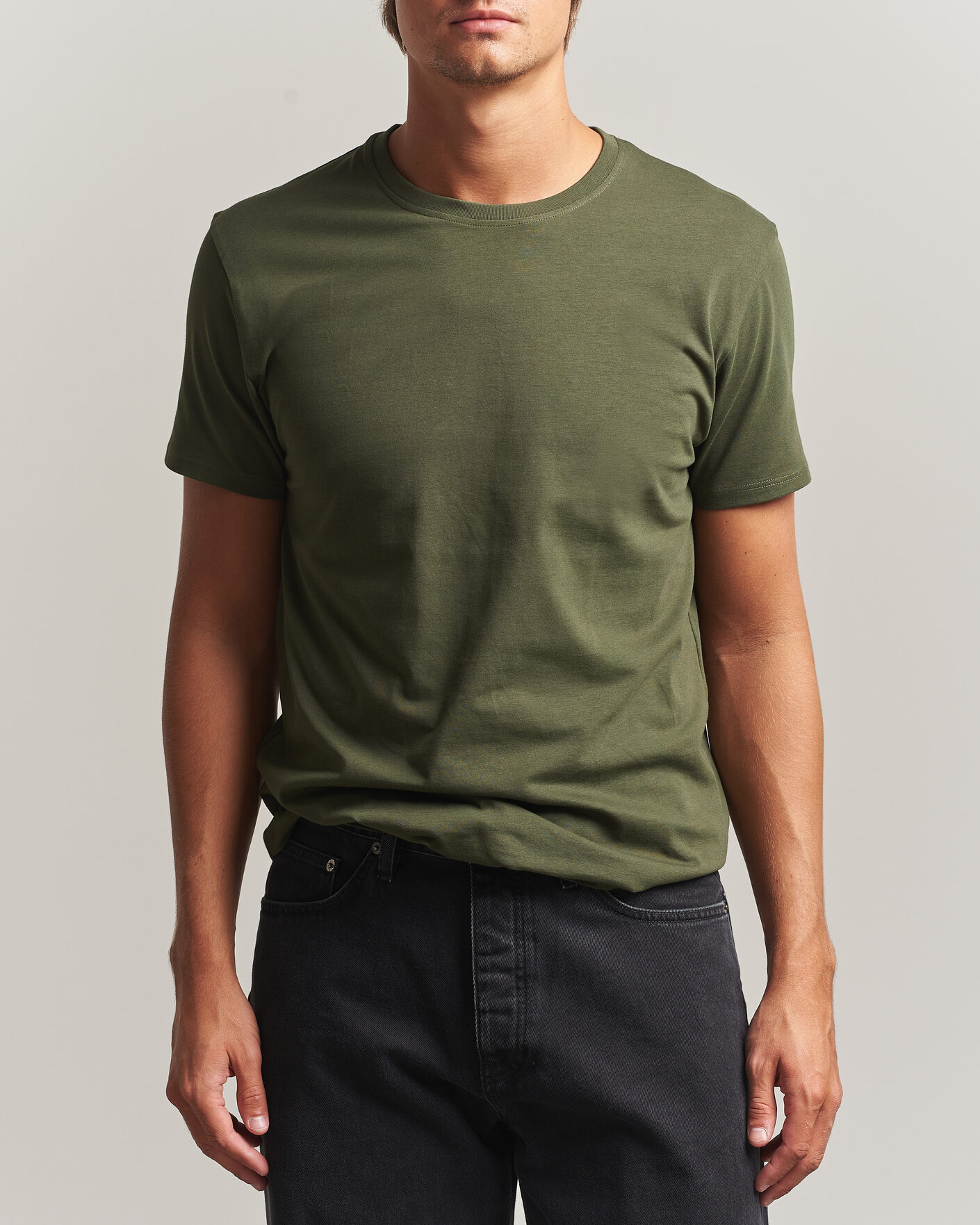 Heren | T-shirts | Samsøe Samsøe | Kronos Cotton T-Shirt Forest Night