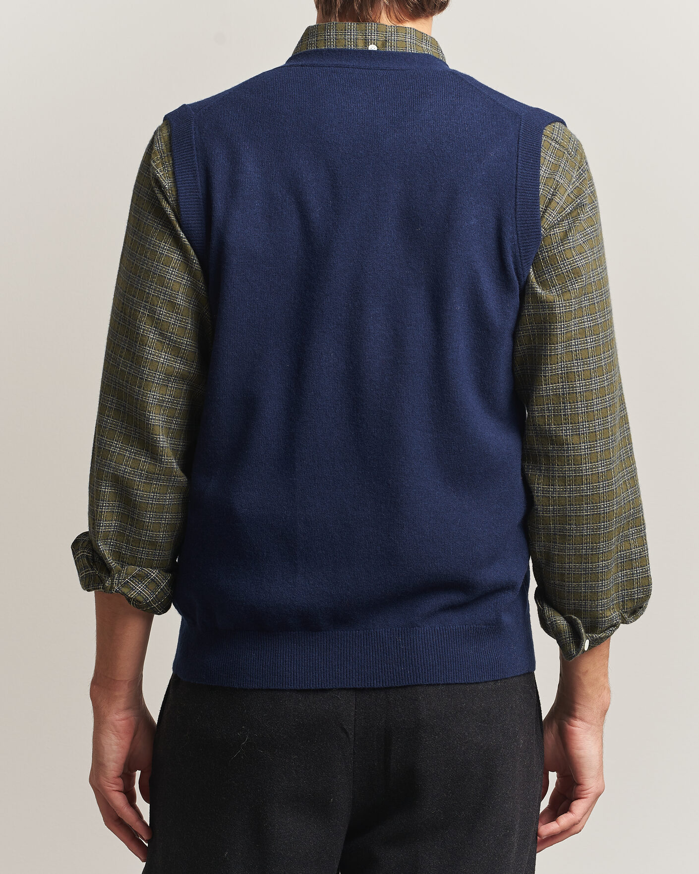 Heren | Truien | BEAMS PLUS | Button Knit Vest Navy