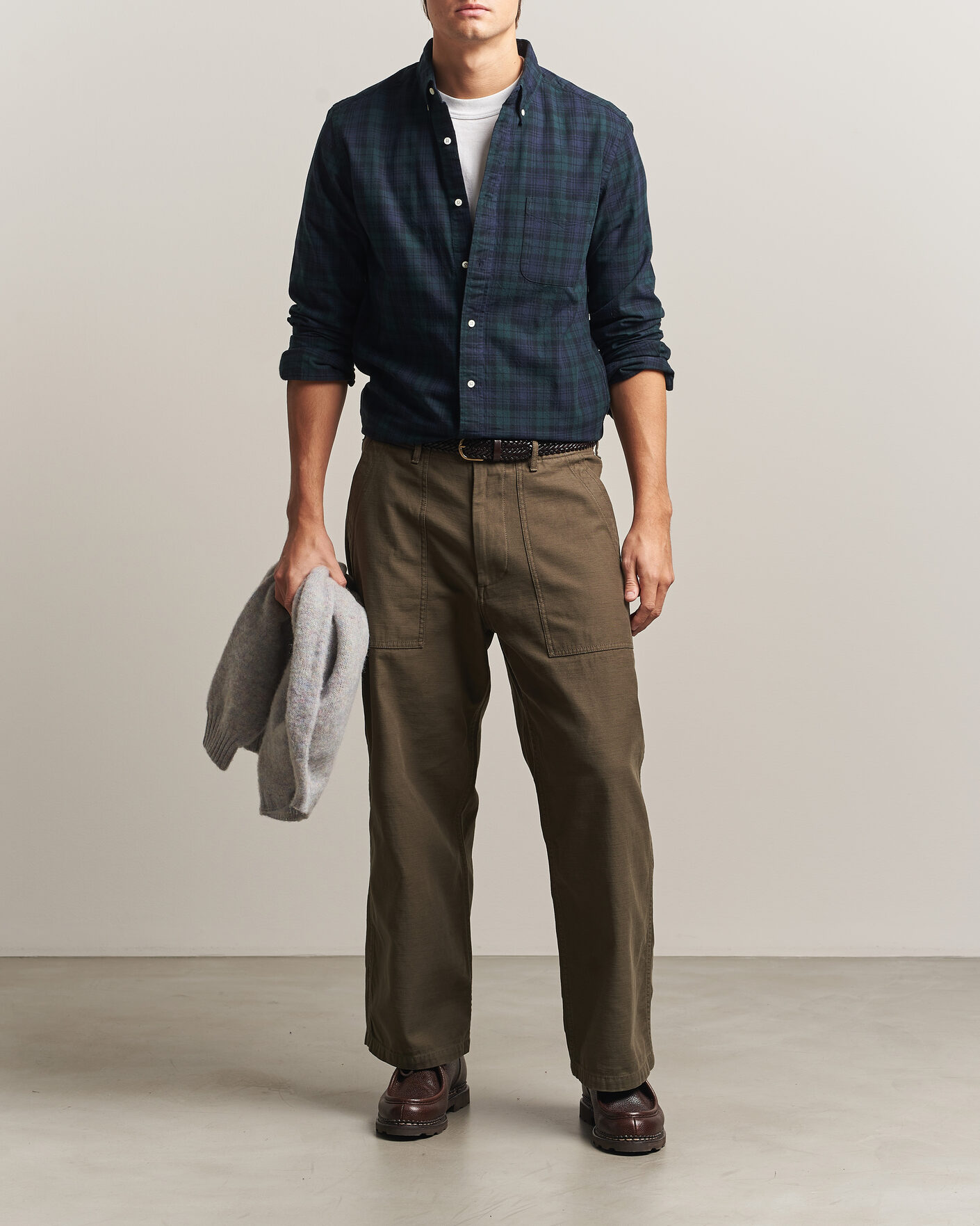 Heren | Overhemden | BEAMS PLUS | Button Down Shirt Black Watch